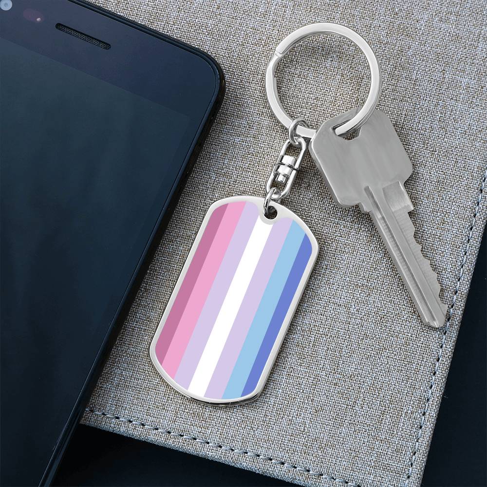 Bigender Pride Military Dog Tag Keychain asset_1012_transformation_2862