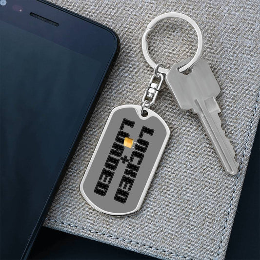 Locked and Loaded Military Dog Tag Keychain Steel asset_1012_transformation_2862_91ece0da-7fe5-4180-8c48-71eabec1fa74