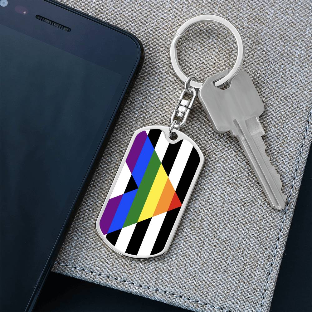 Straight Ally Pride Military Dog Tag Keychain asset_1012_transformation_2862_c074fa8a-8d8e-441c-9ccc-dda243435ee9