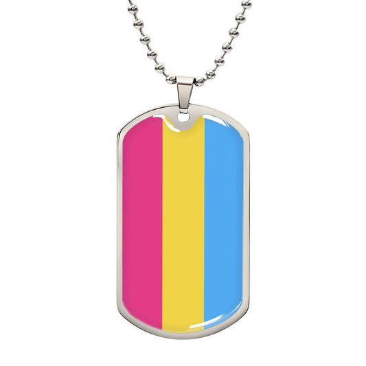 Pansexual Pan Pride Military Dog Tag Necklace Silver Pansexual asset_134_transformation_356_472567dc-c9c3-4355-99a7-c38e3f9cd657