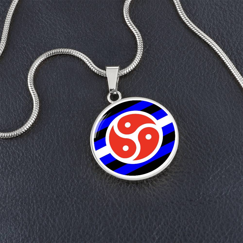 BDSM Symbol Circle Pendant Necklace bdsm-Circle-Pendant-Necklace-silver