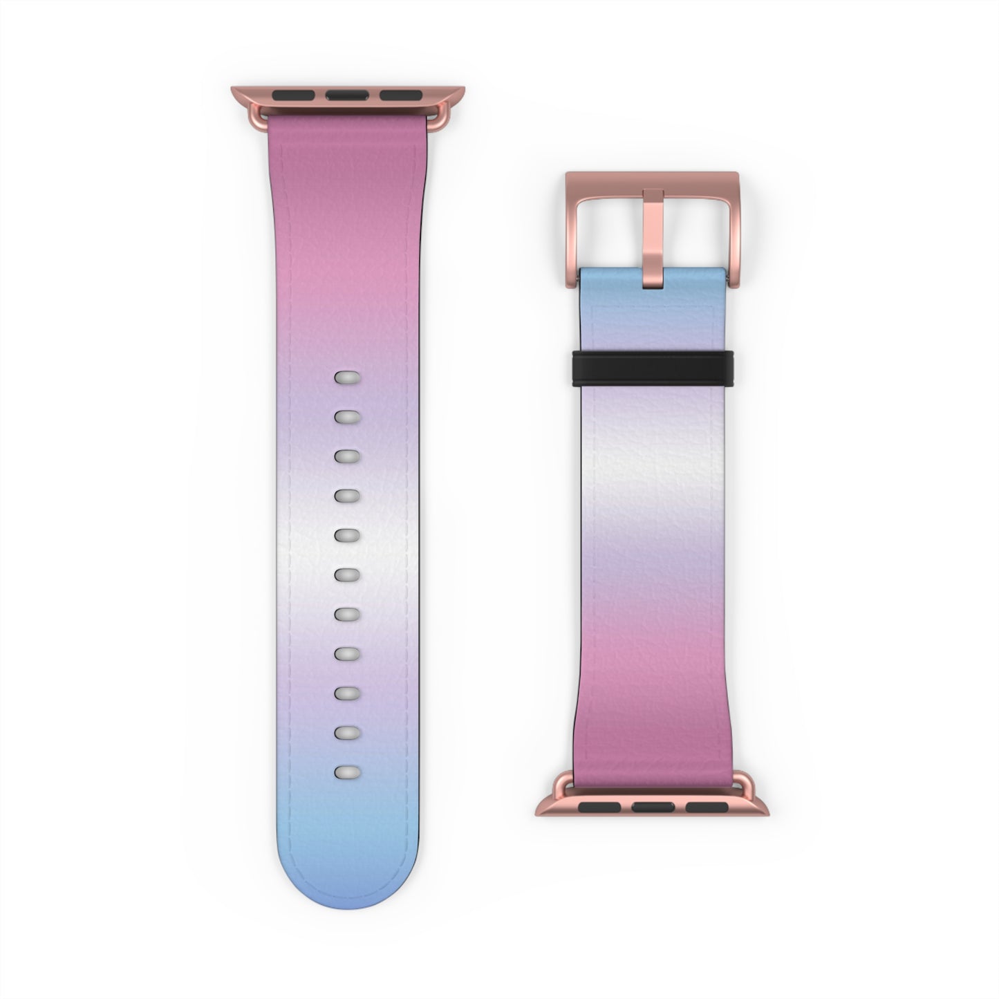 Bigender Pride Apple Watch Band Strap In Ombre 42 - 45 mm Rose Gold Matte