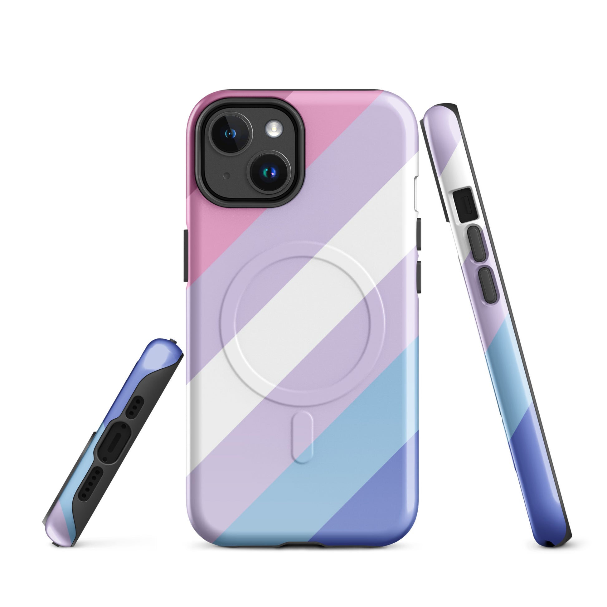 Bigender Pride MagSafe® Tough Phone Case for Apple iPhone® iPhone 14 Bigender bigender-pride-magsafe_-tough-phone-case-for-apple-iphone_-14-front