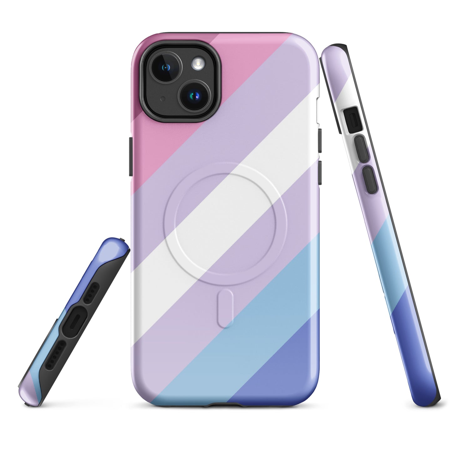 Bigender Pride MagSafe® Tough Phone Case for Apple iPhone® iPhone 14 Plus Bigender bigender-pride-magsafe_-tough-phone-case-for-apple-iphone_-14-plus-front