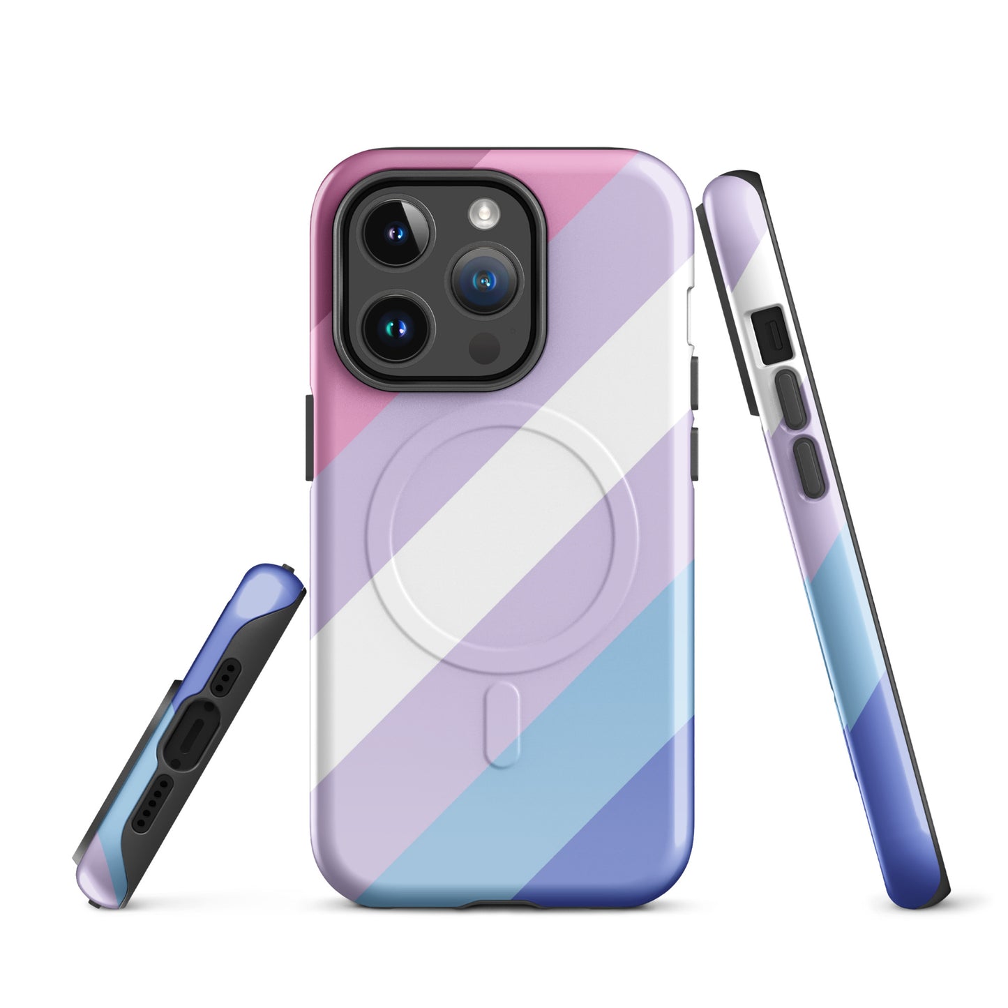 Bigender Pride MagSafe® Tough Phone Case for Apple iPhone® iPhone 14 Pro Bigender bigender-pride-magsafe_-tough-phone-case-for-apple-iphone_-14-pro-front