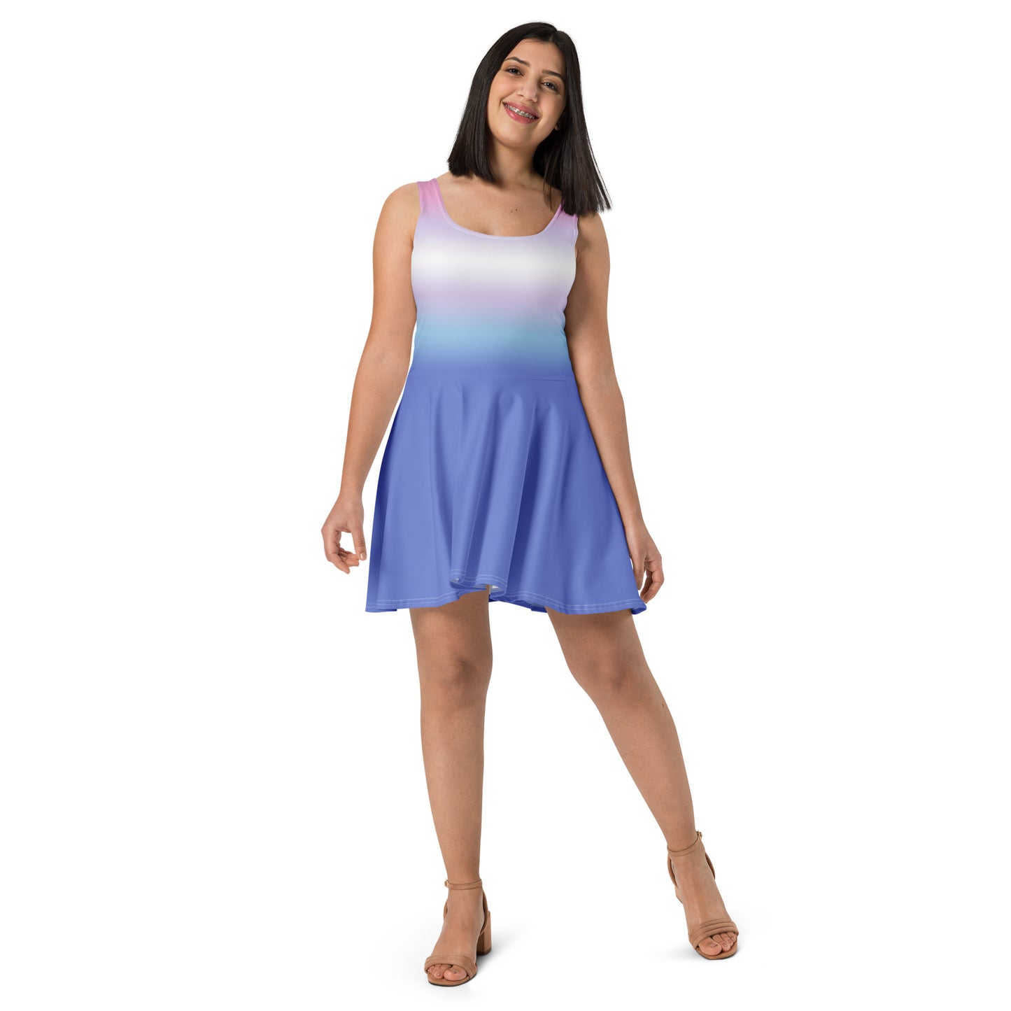 Bigender Skater Dress bigender-skater-dress-front-lifestyle