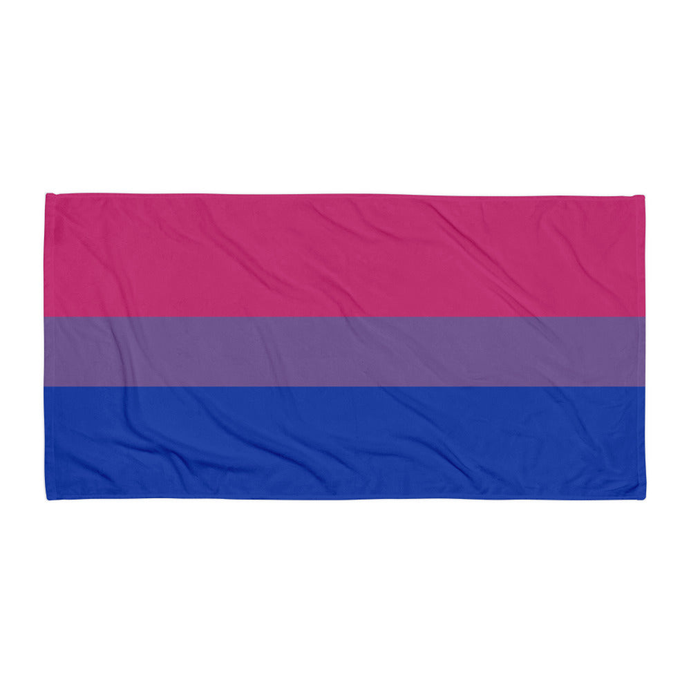 Bisexual Bi Pride Flag Beach Blanket Towel Bisexual 30x60 Multi bisexual-bi-Pride-Flag-Beach-Blanket-Towel-flat