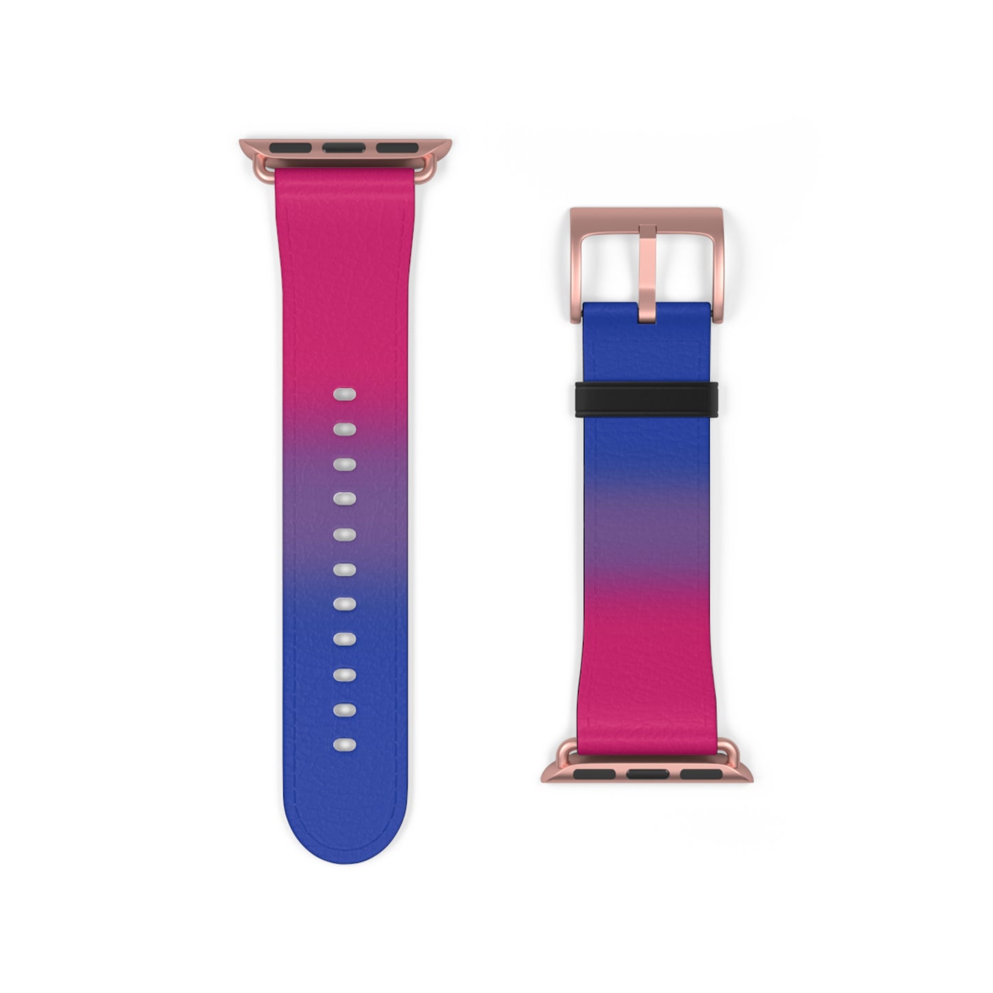 Bisexual Bi Pride Apple Watch Band Strap In Ombre 38 - 41 mm Rose Gold Matte 
