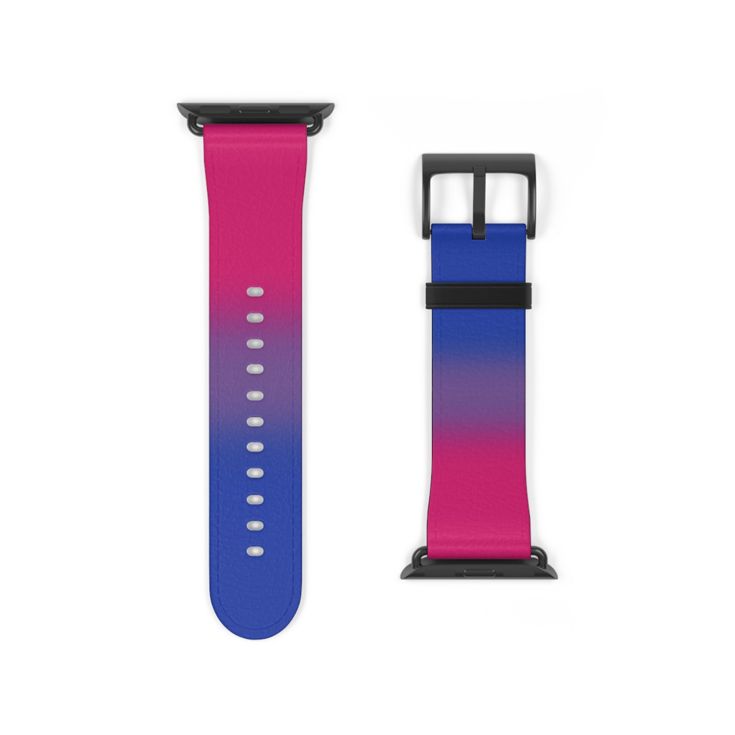 Bisexual Bi Pride Apple Watch Band Strap In Ombre 38 - 41 mm Black Matte 