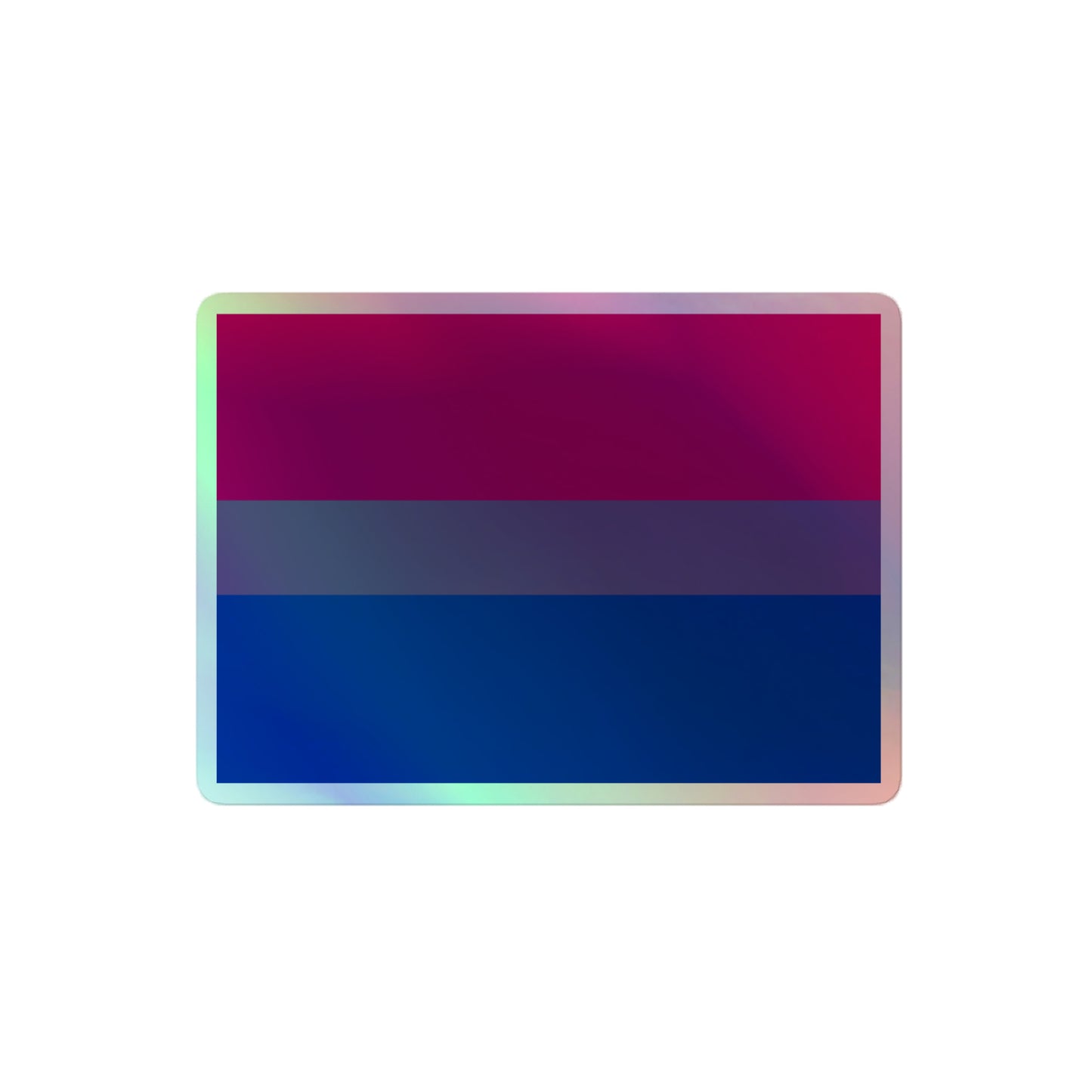 Bisexual Bi Pride Flag Holographic Sticker 4″ Bisexual bisexual-bi-pride-flag-holographic-sticker-4in-front Holographic Sticker