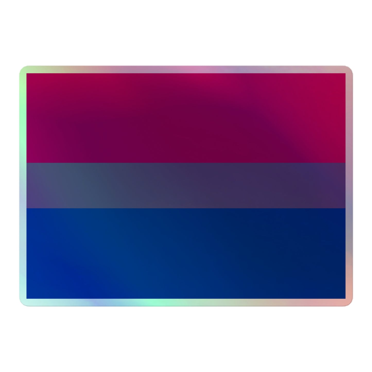 Bisexual Bi Pride Flag Holographic Sticker 5.5″ Bisexual bisexual-bi-pride-flag-holographic-sticker-5in-front Holographic Sticker