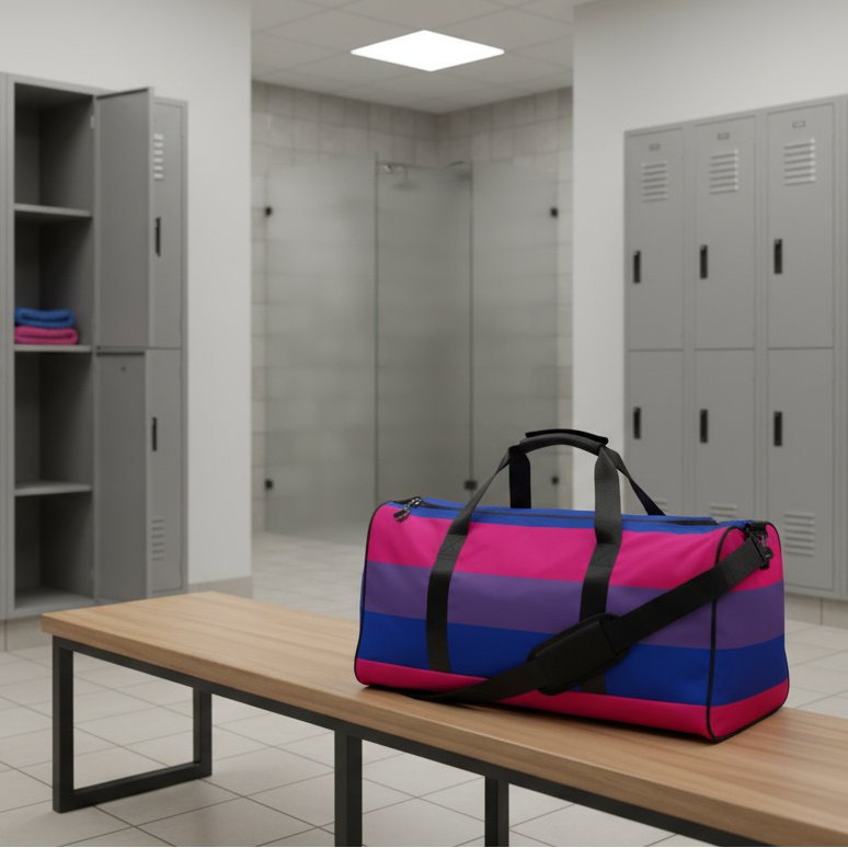Bisexual Bi Pride Flag Weekender Duffel Bag bisexual-bi-pride-flag-weekender-duffel-bag-front