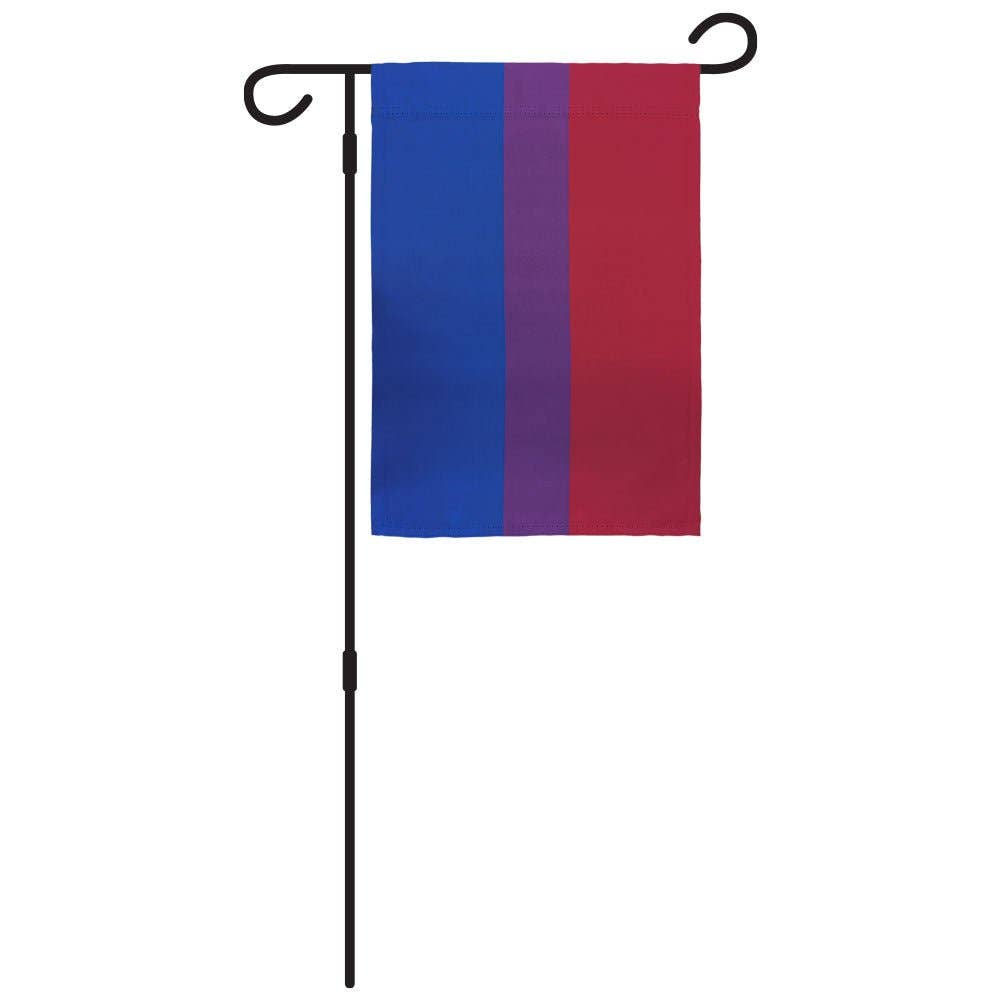Bisexual Bi Pride Garden Flag 12x18in Bisexual Flag with Garden Flag Pole bisexual-bi-pride-garden-flag-12x18in-post Garden Flag