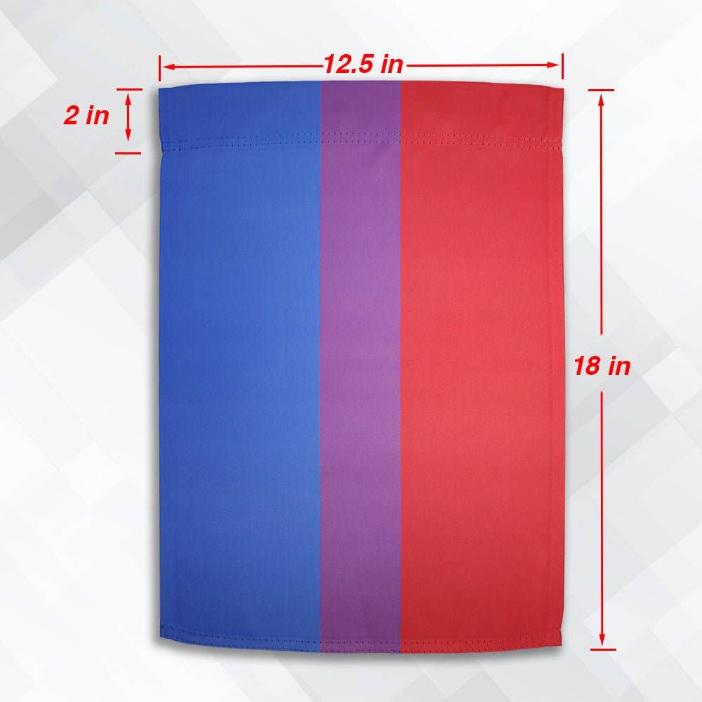 Bisexual Bi Pride Garden Flag 12x18in bisexual-bi-pride-garden-flag-12x18in-sizing Garden Flag