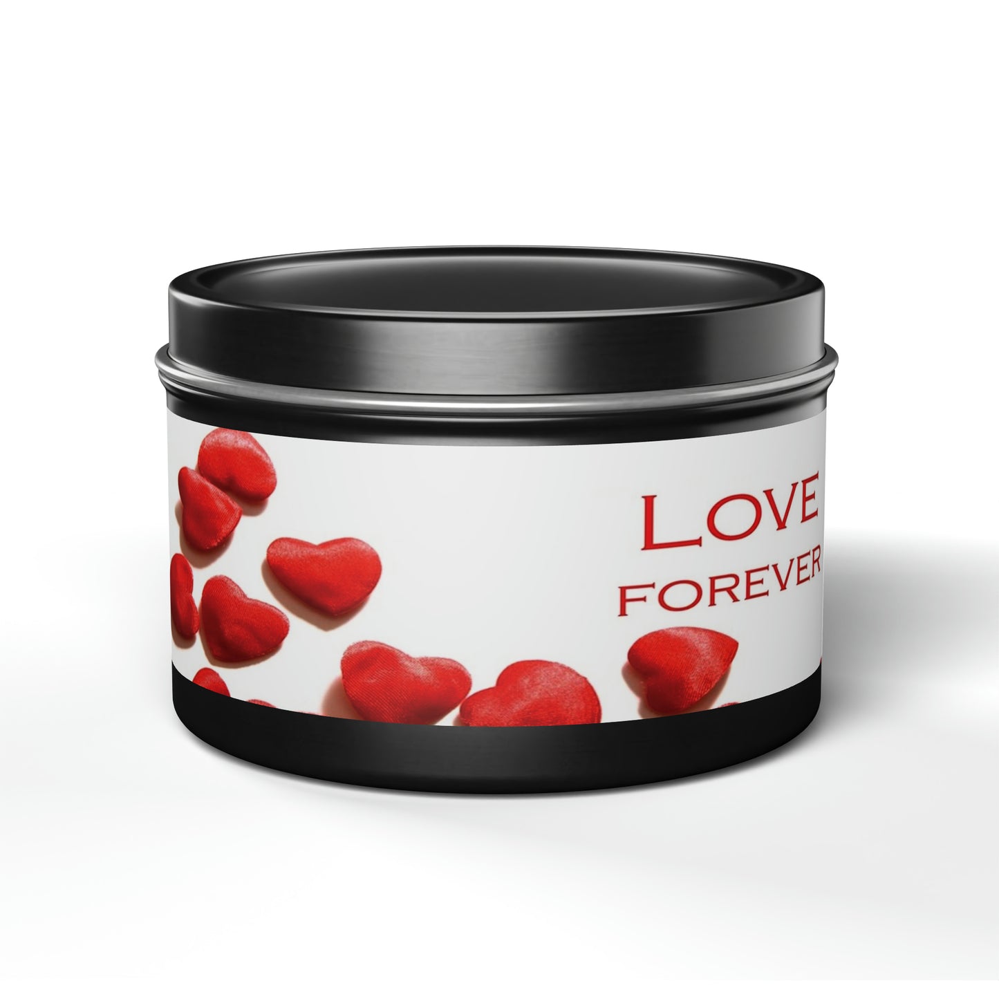 Gift Tin Scented Candles Love Forever 8oz Black black-gift-tin-candles-love-forever-8oz-front