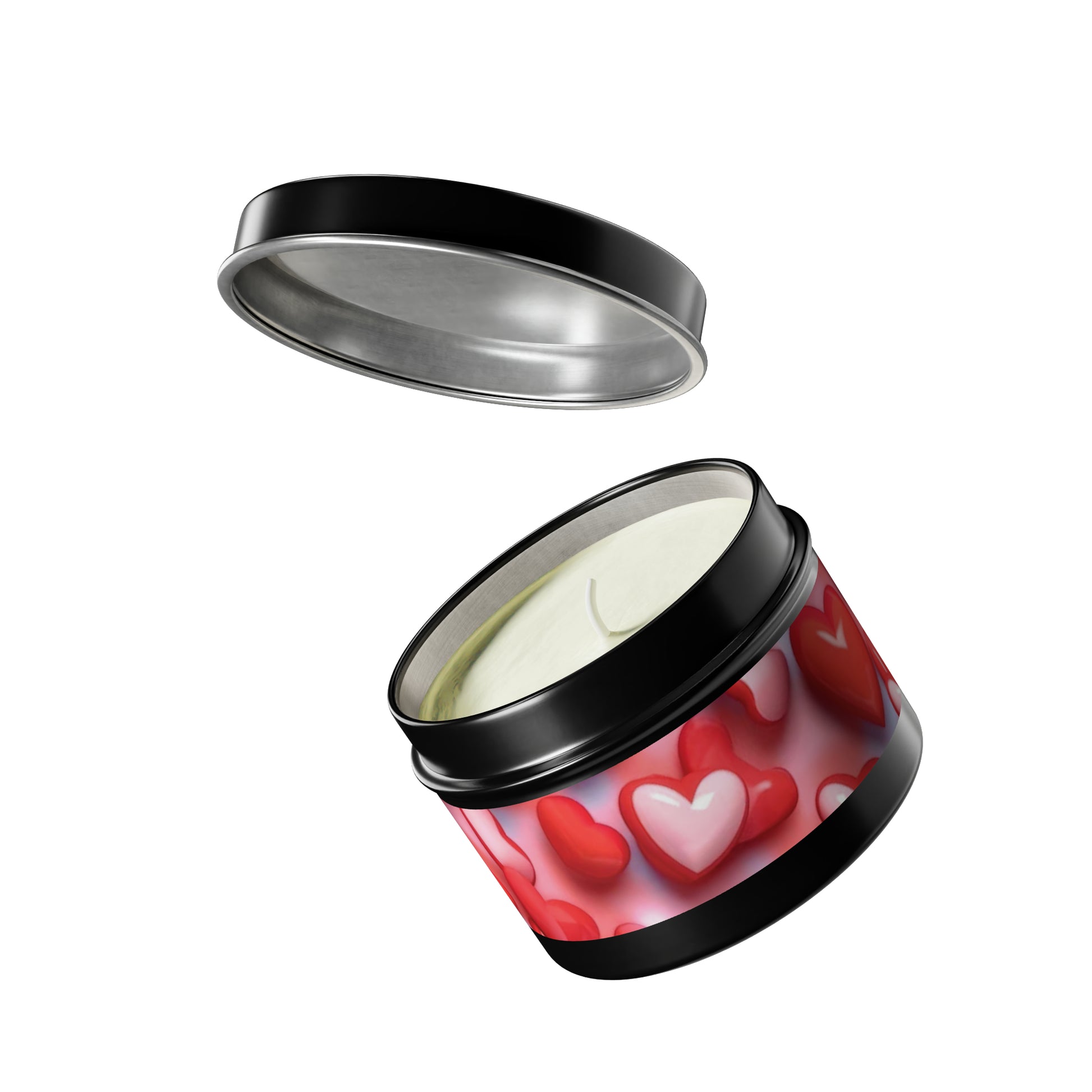 Gift Tin Scented Candles Pink Red Candy Hearts black-gift-tin-candles-pink-red-candy-hearts-4oz-lifestyle-2