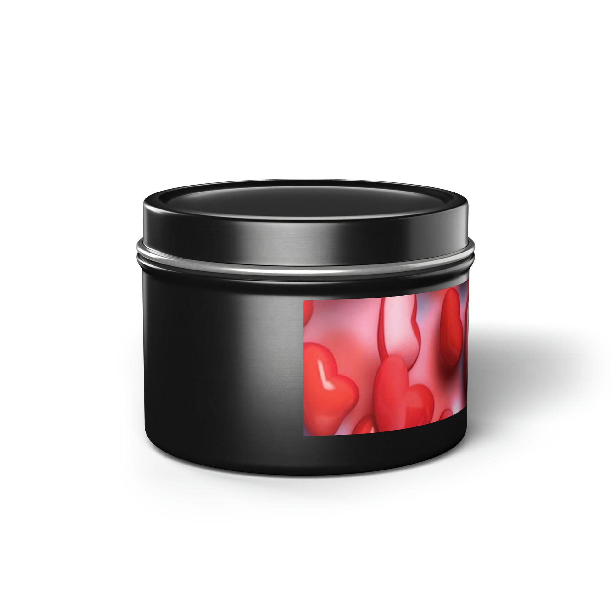 Gift Tin Scented Candles Pink Red Candy Hearts black-gift-tin-candles-pink-red-candy-hearts-4oz-right