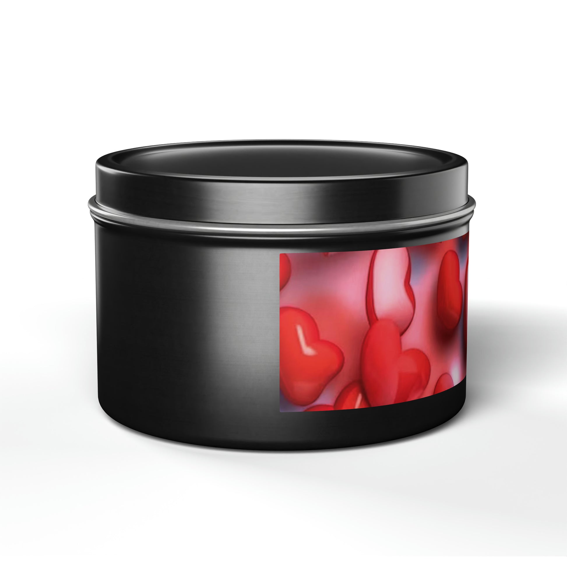 Gift Tin Scented Candles Pink Red Candy Hearts black-gift-tin-candles-pink-red-candy-hearts-8oz-right
