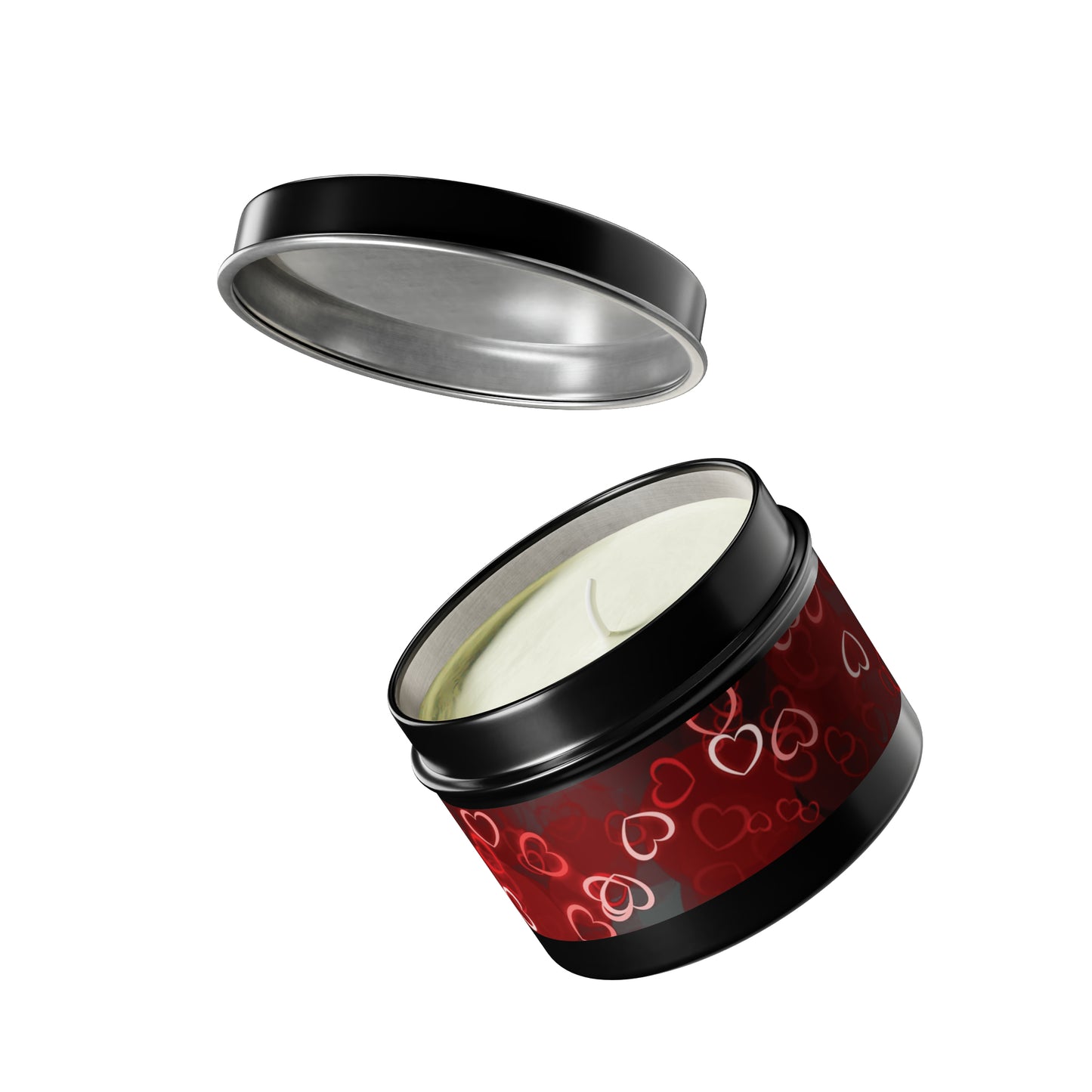 Gift Tin Scented Candle Dark Red Hearts black-gift-tin-scented-candle-dark-red-hearts-4oz-lifestyle-2