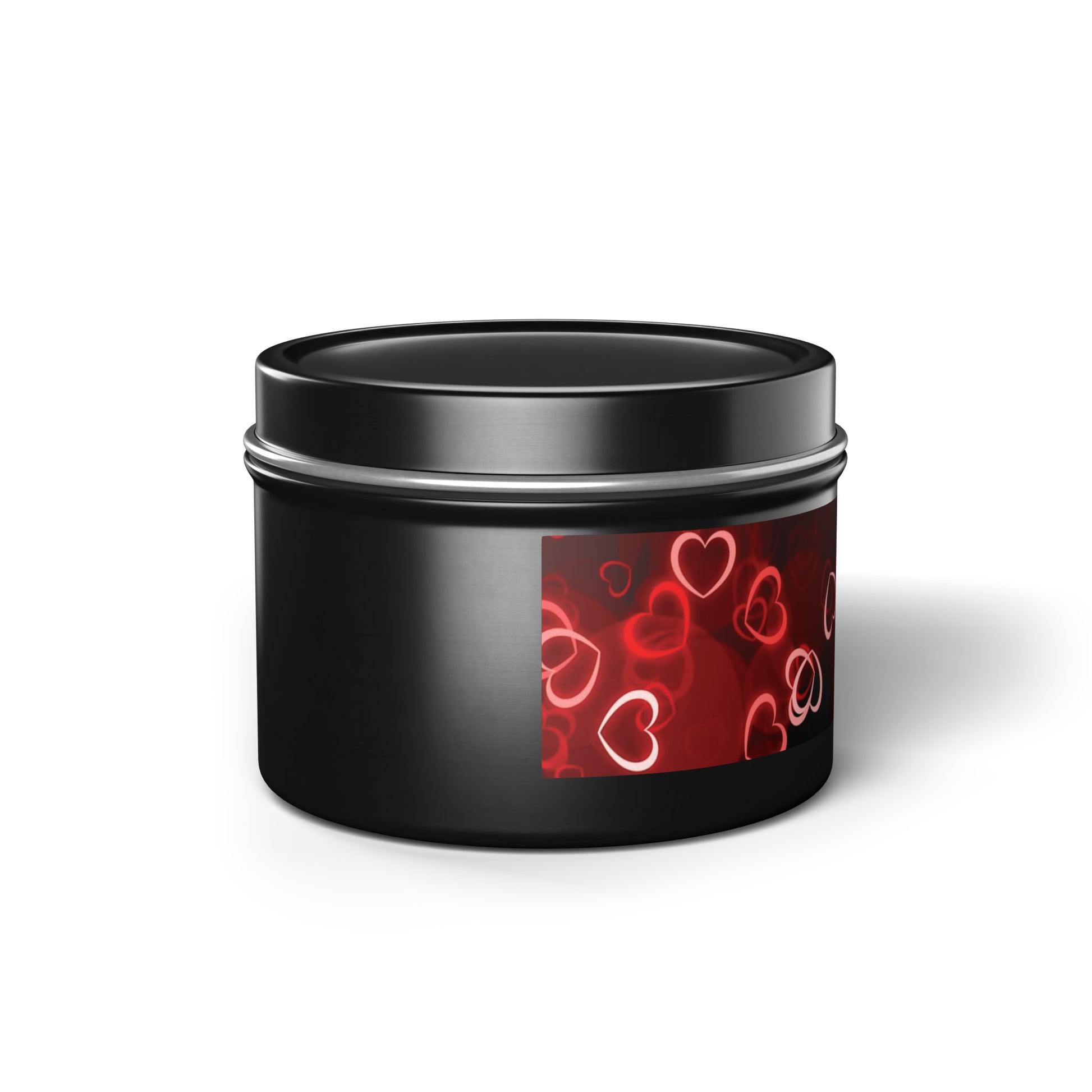 Gift Tin Scented Candle Dark Red Hearts black-gift-tin-scented-candle-dark-red-hearts-4oz-right