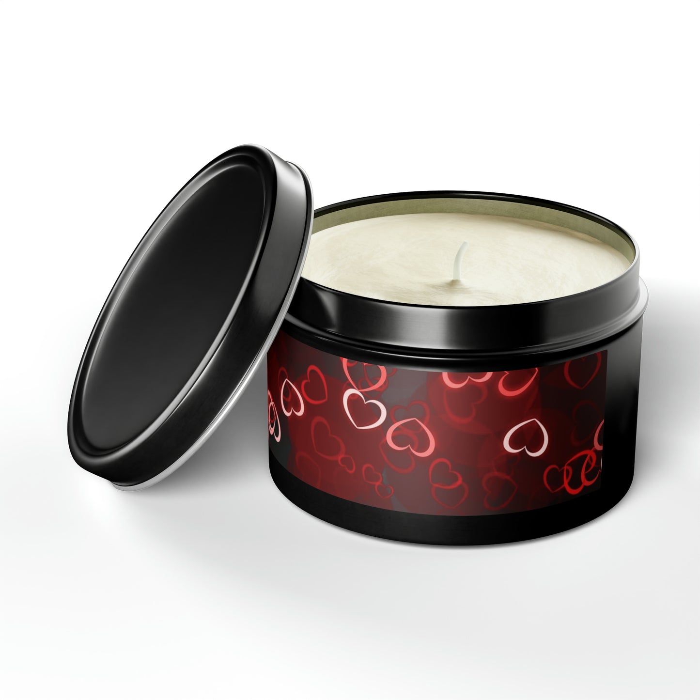 Gift Tin Scented Candle Dark Red Hearts 8oz Black black-gift-tin-scented-candle-dark-red-hearts-8oz-lifestyle