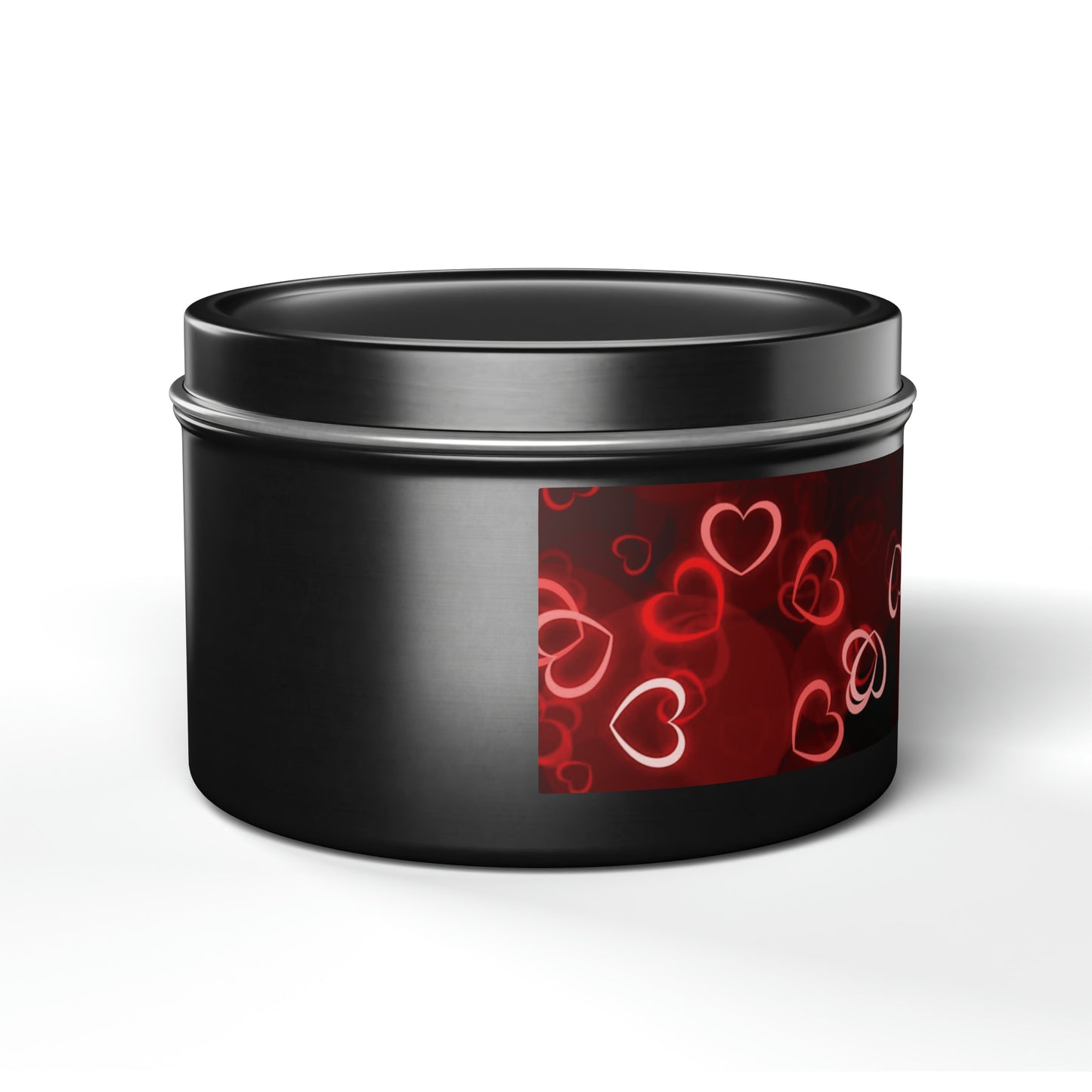 Gift Tin Scented Candle Dark Red Hearts black-gift-tin-scented-candle-dark-red-hearts-8oz-right