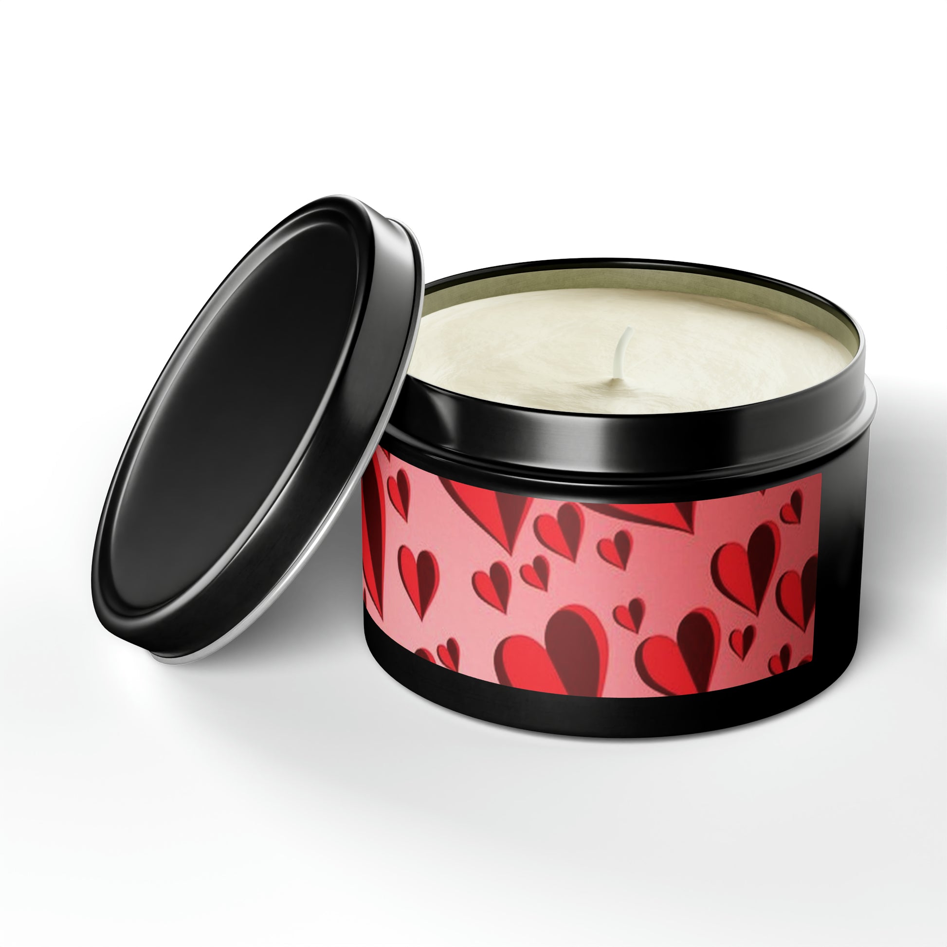 Gift Tin Scented Candle Red Hearts 8oz Black black-gift-tin-scented-candle-red-hearts-valentines-day-scented-8oz-lifestyle