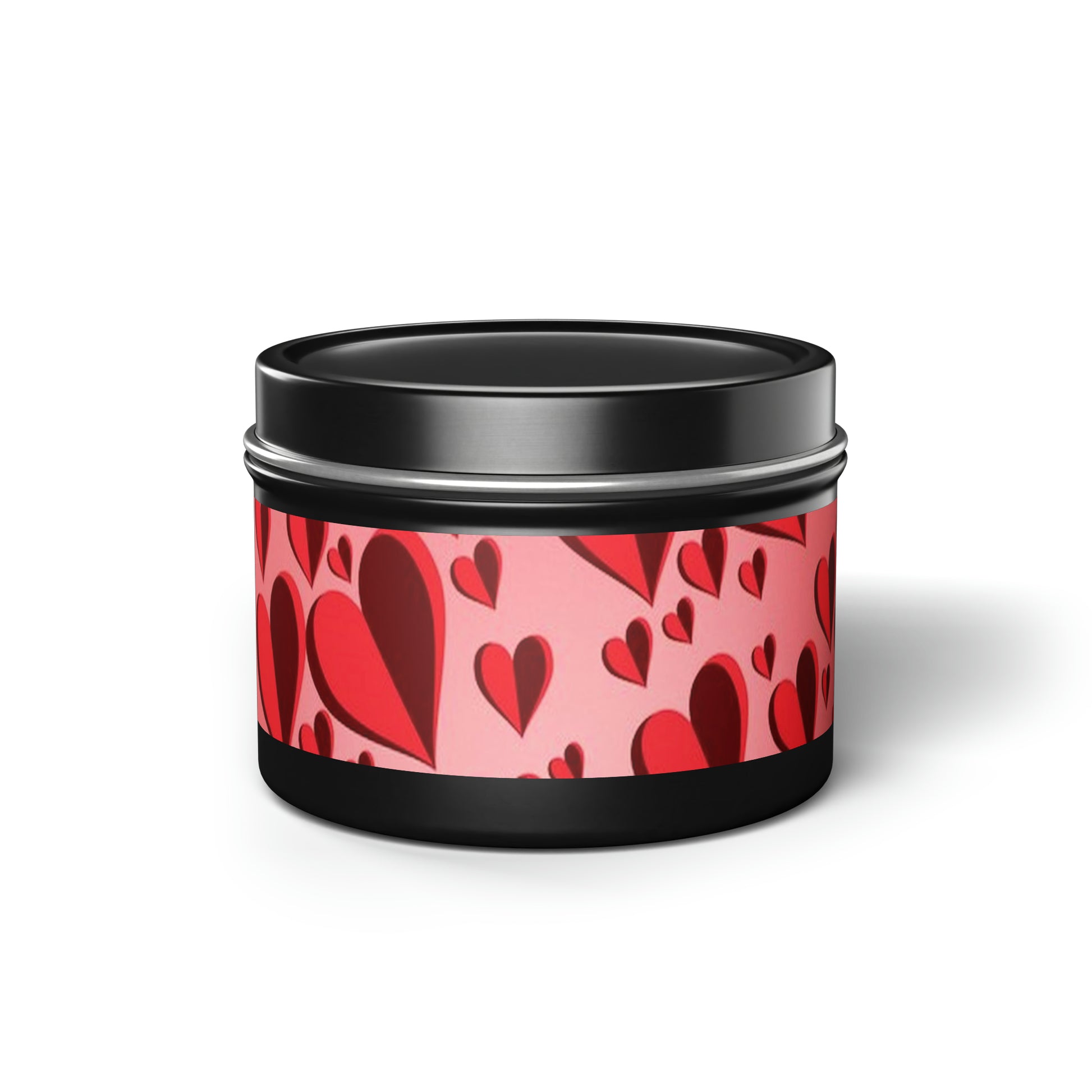 Gift Tin Scented Candle Red Hearts black-gift-tin-scented-candle-red-hearts-valentines-day-scented-front-4oz