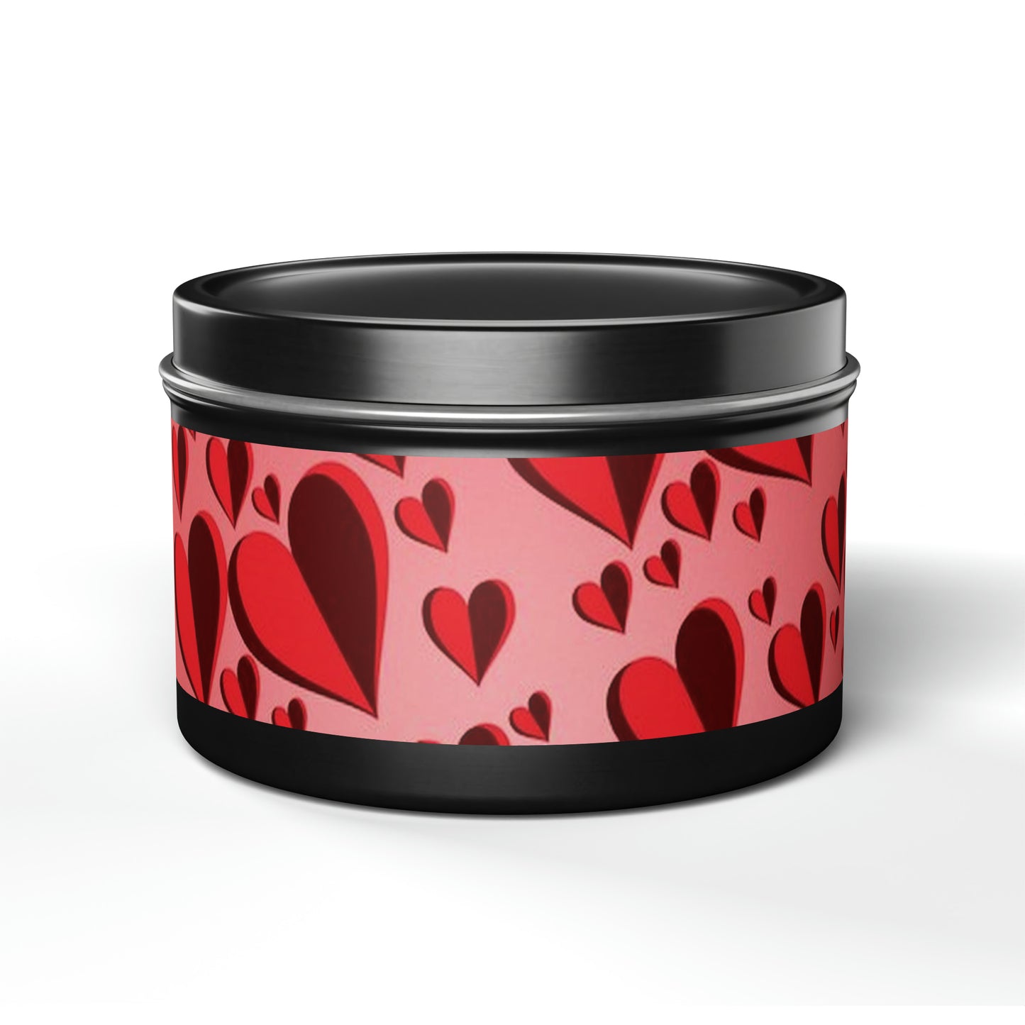 Gift Tin Scented Candle Red Hearts black-gift-tin-scented-candle-red-hearts-valentines-day-scented-front-8oz