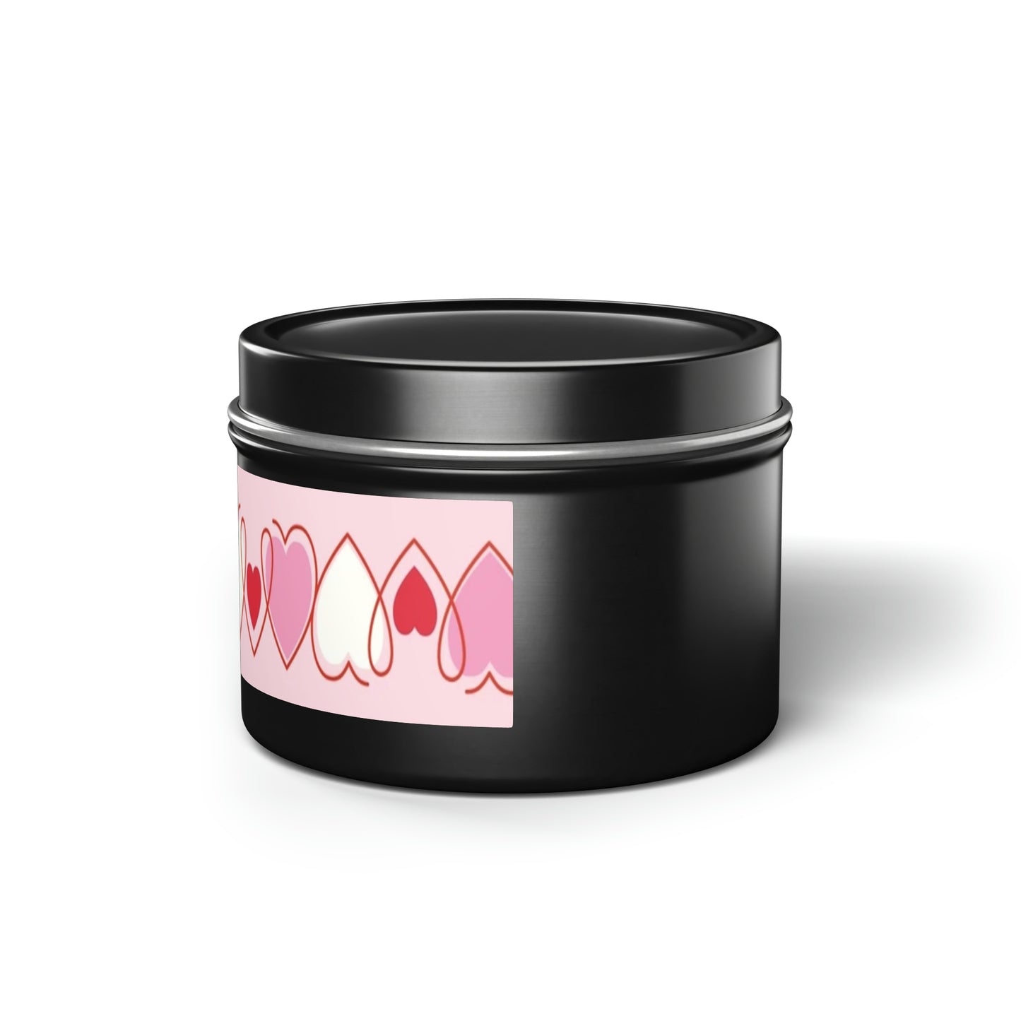 Gift Tin Scented Candles Pink Red Hearts black-gift-tin-scented-candles-pink-red-hearts-4oz-left