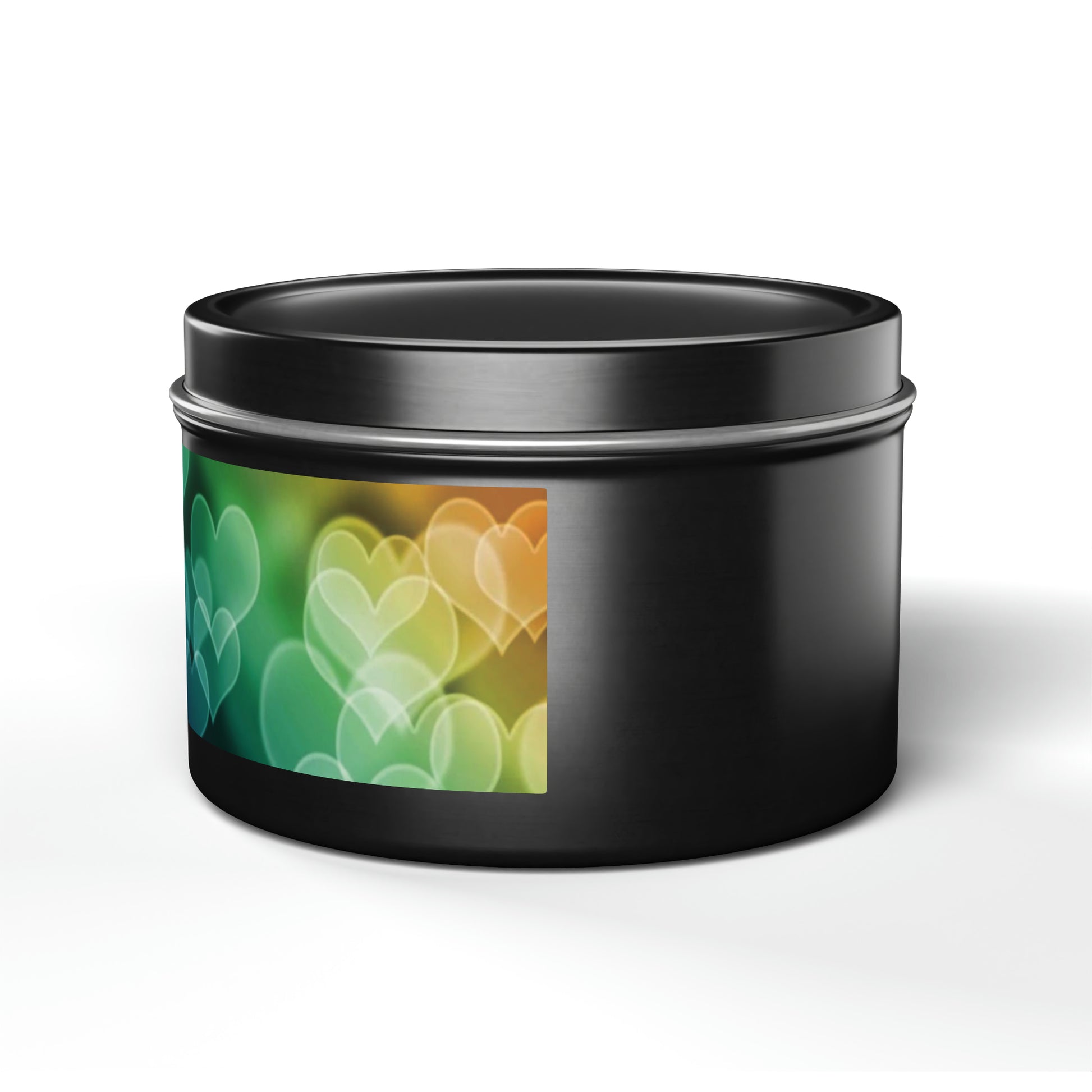 LGBTQ Pride Hearts Gift Scented Tin Candles black-lgbtq-pride-hearts-gift-scented-tin-candles-8oz-left