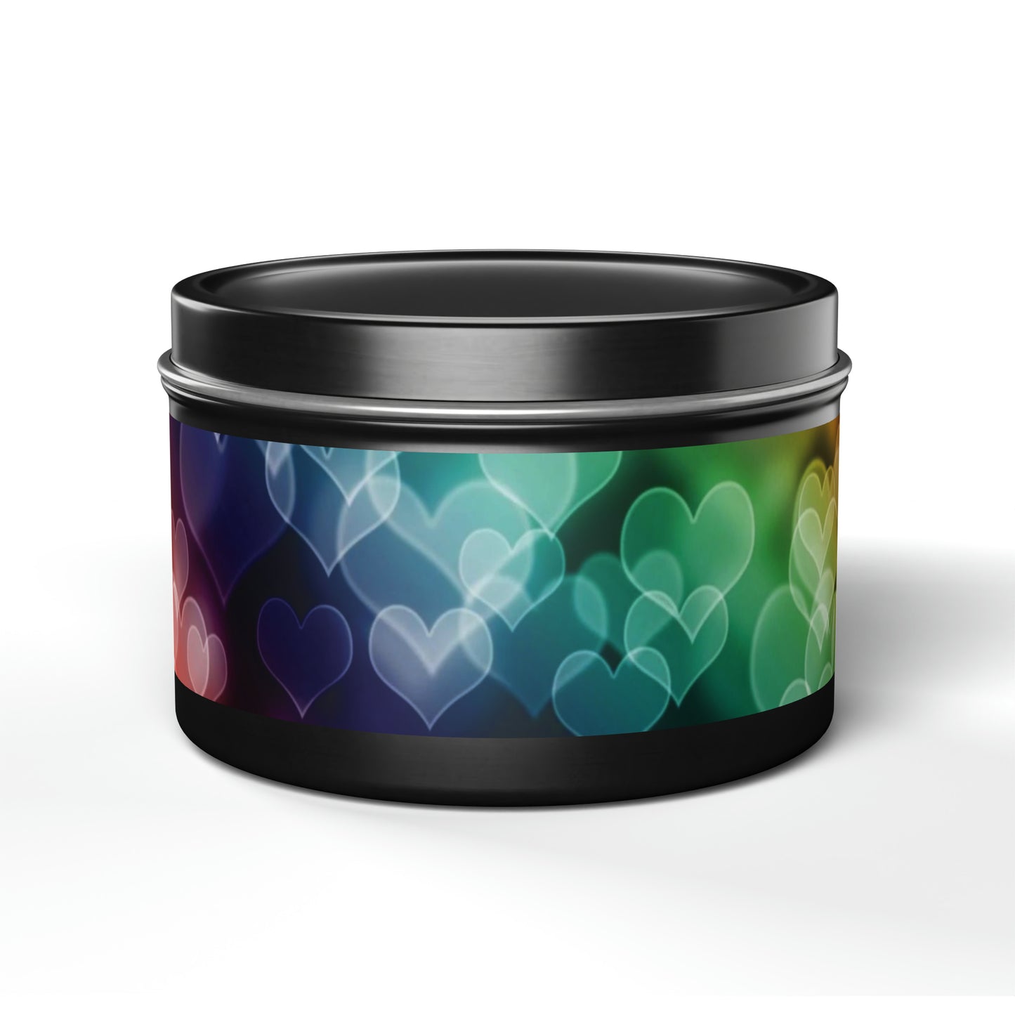 LGBTQ Pride Hearts Gift Scented Tin Candles 8oz Black black-lgbtq-pride-hearts-gift-scented-tin-candles-8oz