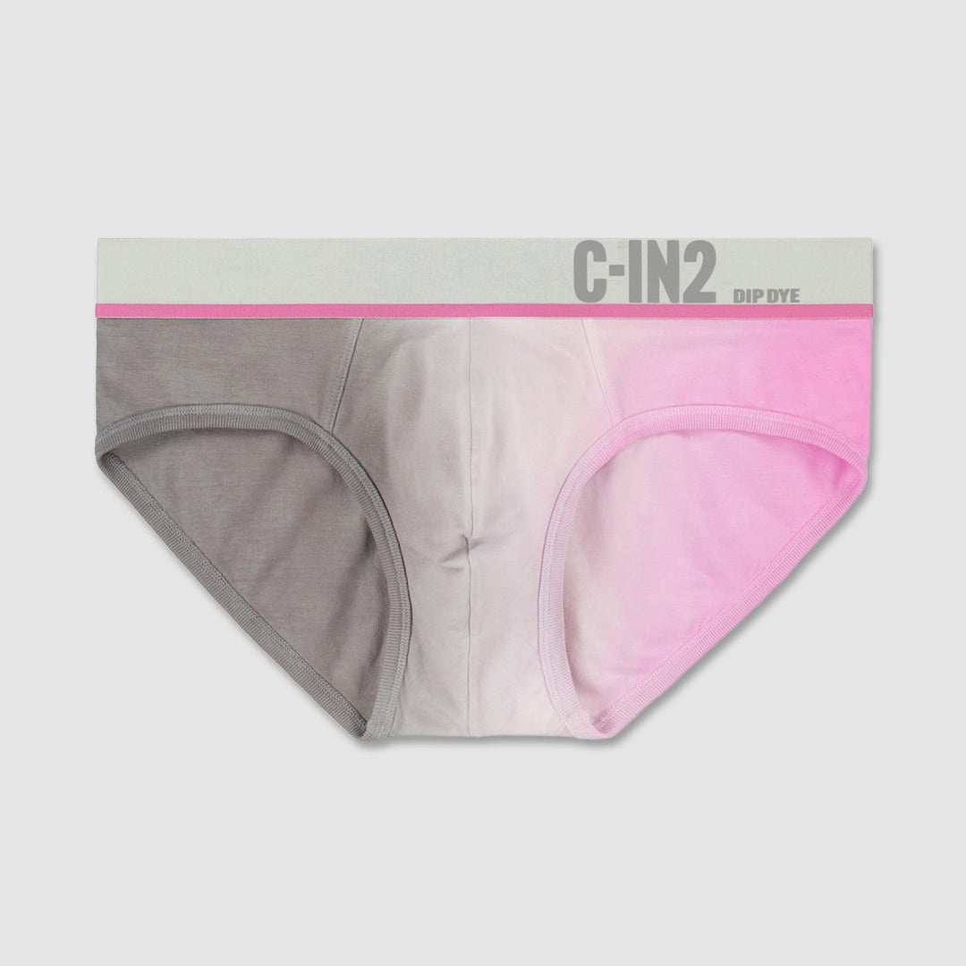 Gray and pink underwear with 'C-IN2' branding on a light gray background