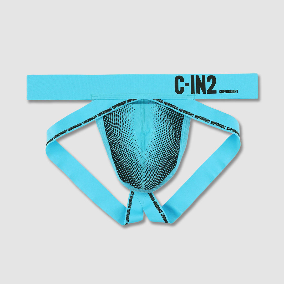 Blue men's underwear with 'C-IN2' branding on a light gray background