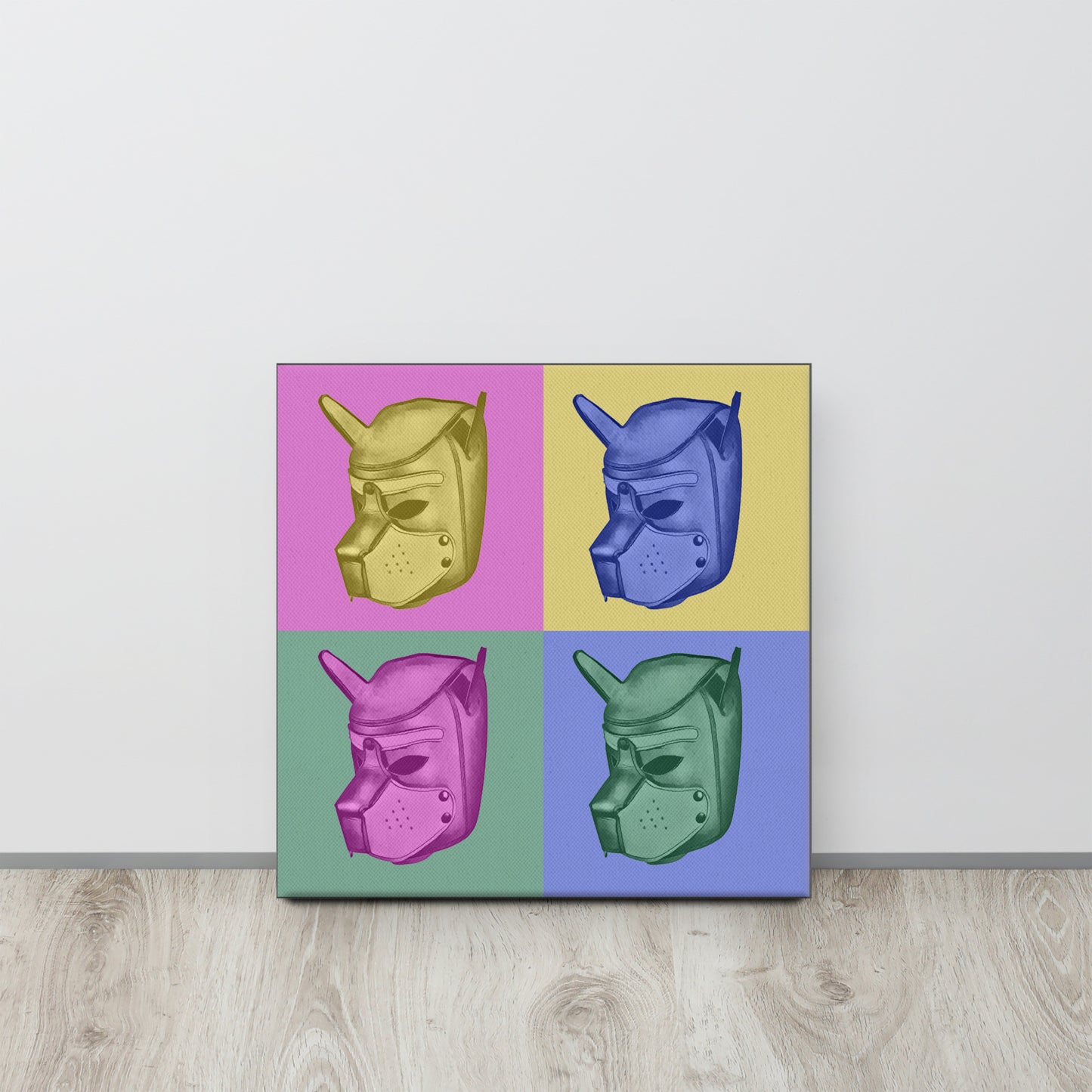 Puppy Pup Play Hood Pop Art on Canvas 16x16 canvas-_in_-16x16-front-6619a8f26d588