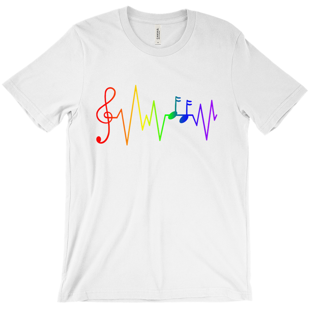 LGBTQ Pride T-Shirt - Music Notes White Pride cb4b9dd5ef740a2a79cd8fea828debc8