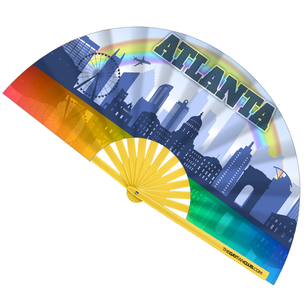 Clack Hand Fan - Atlanta Pride clack-hand-fan-atlanta-pride-front