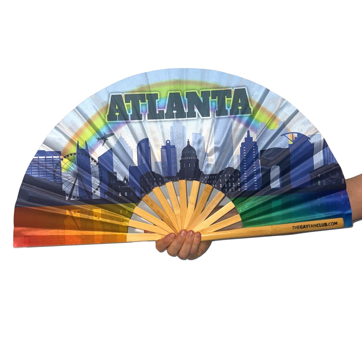 Clack Hand Fan - Atlanta Pride clack-hand-fan-atlanta-pride-the-gay-fan-club