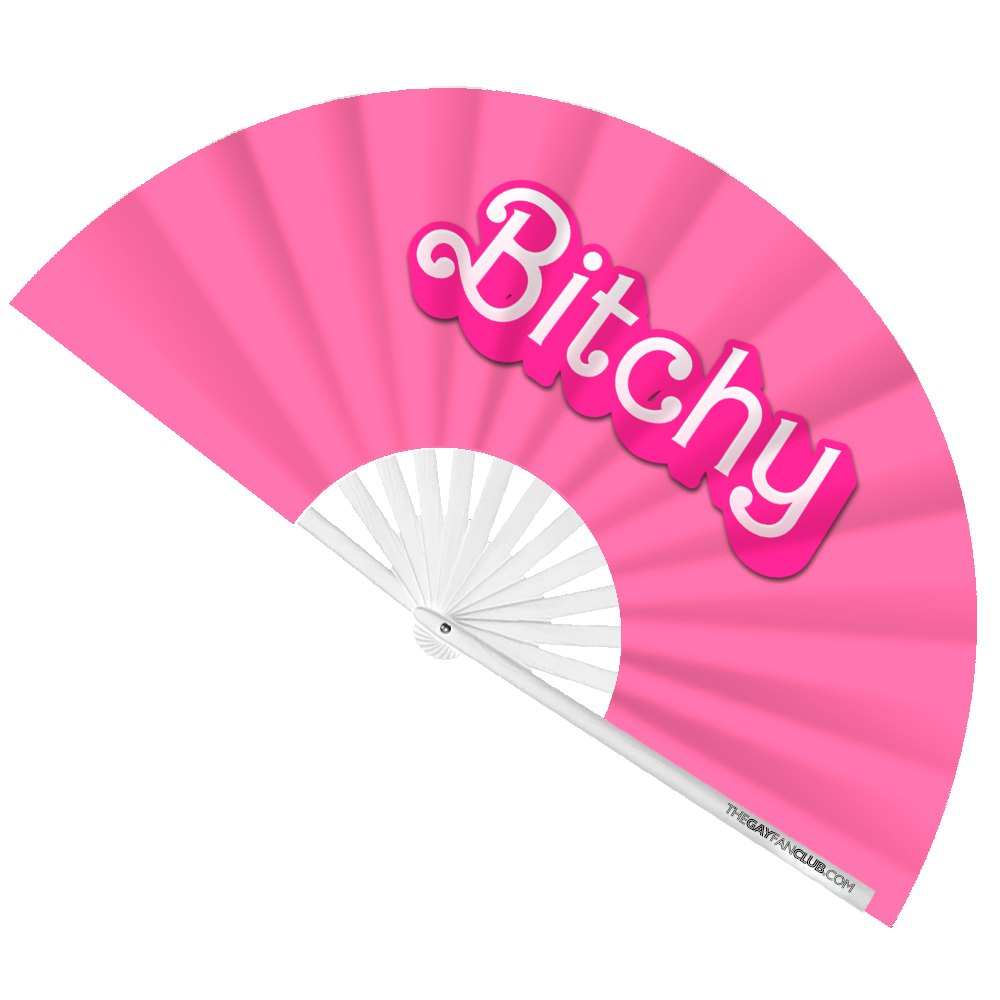 Clack Hand Fan - Bitchy (UV) clack-hand-fan-bitchy-uv-front