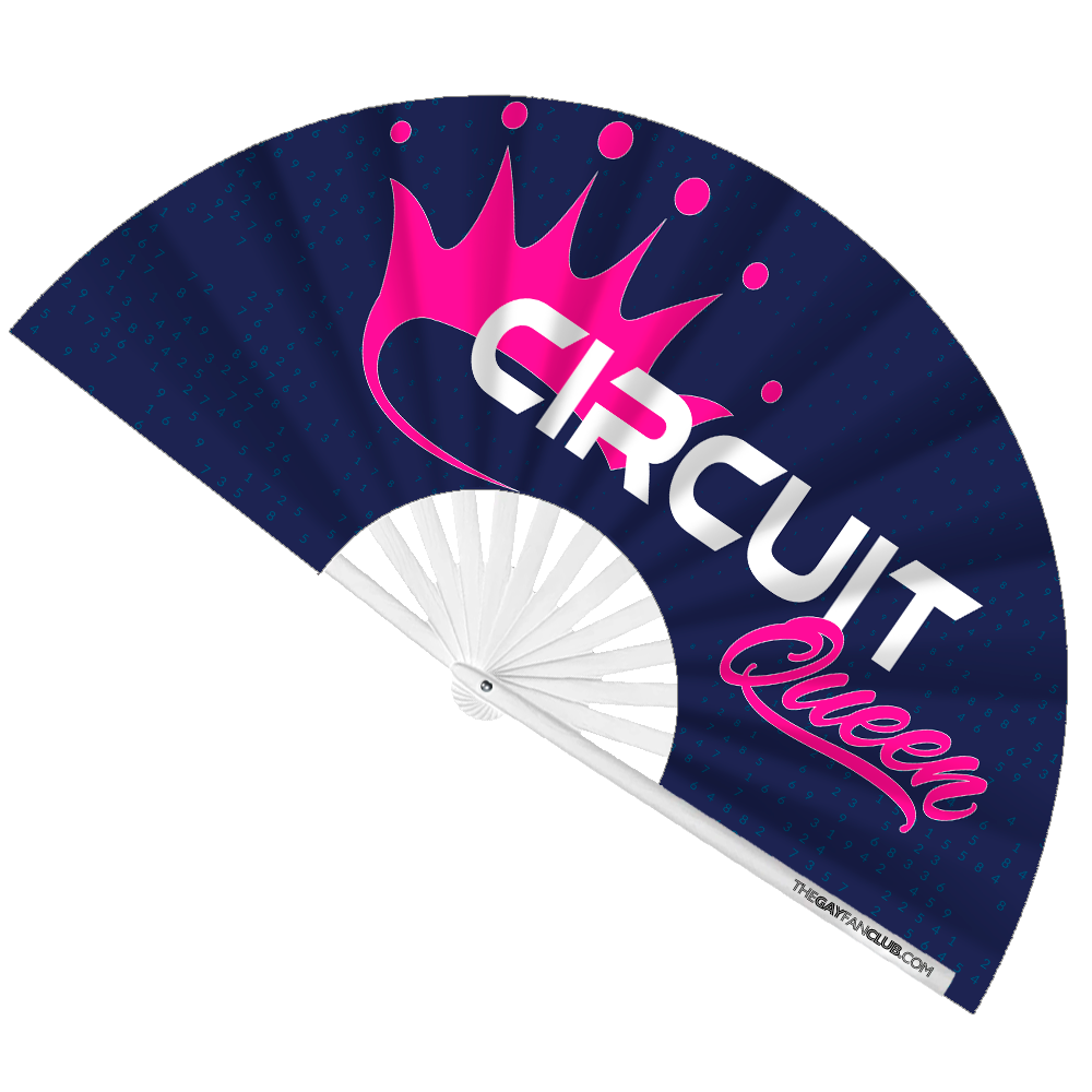 Clack Hand Fan - Circuit Queen (UV) clack-hand-fan-circuit-queen-uv-front
