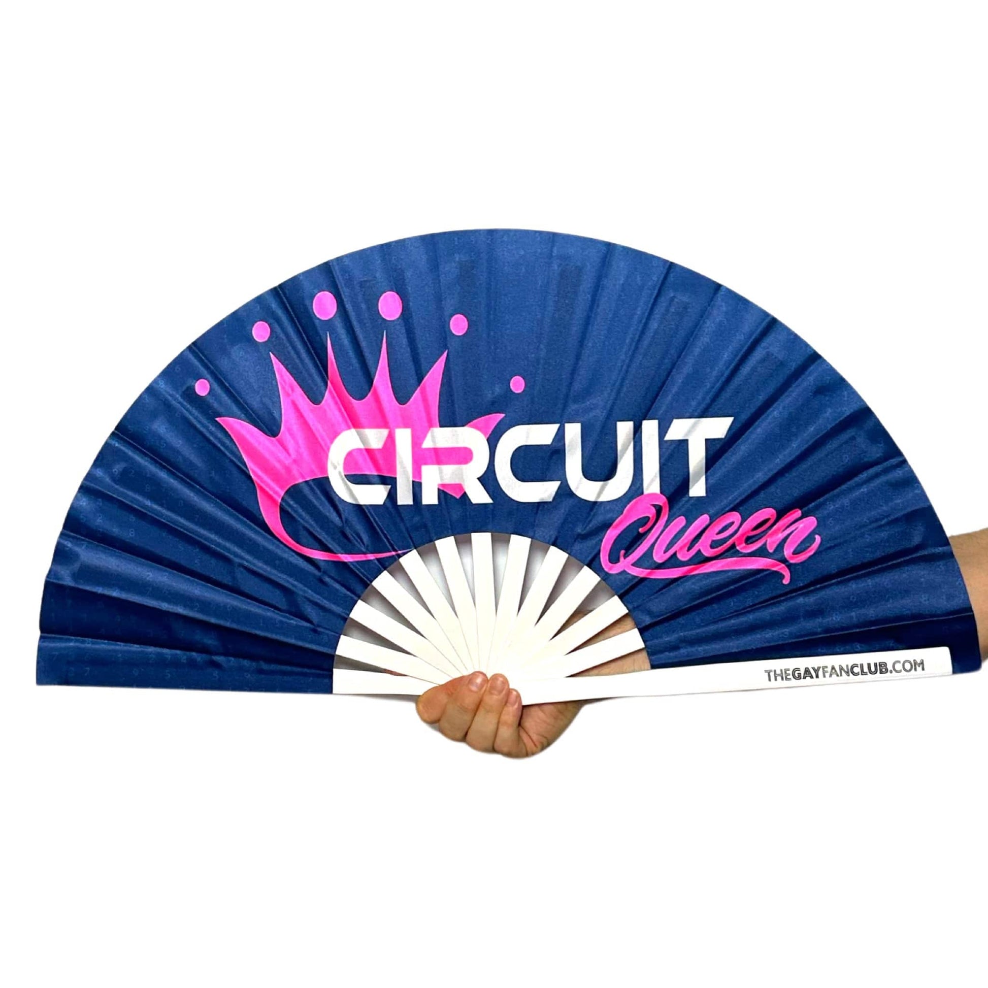 Clack Hand Fan - Circuit Queen (UV) clack-hand-fan-circuit-queen-uv-the-gay-fan-club