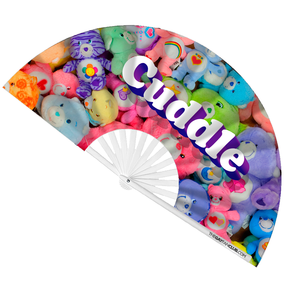 Clack Hand Fan - Cuddle Bear (UV) clack-hand-fan-cuddle-bear-uv-front