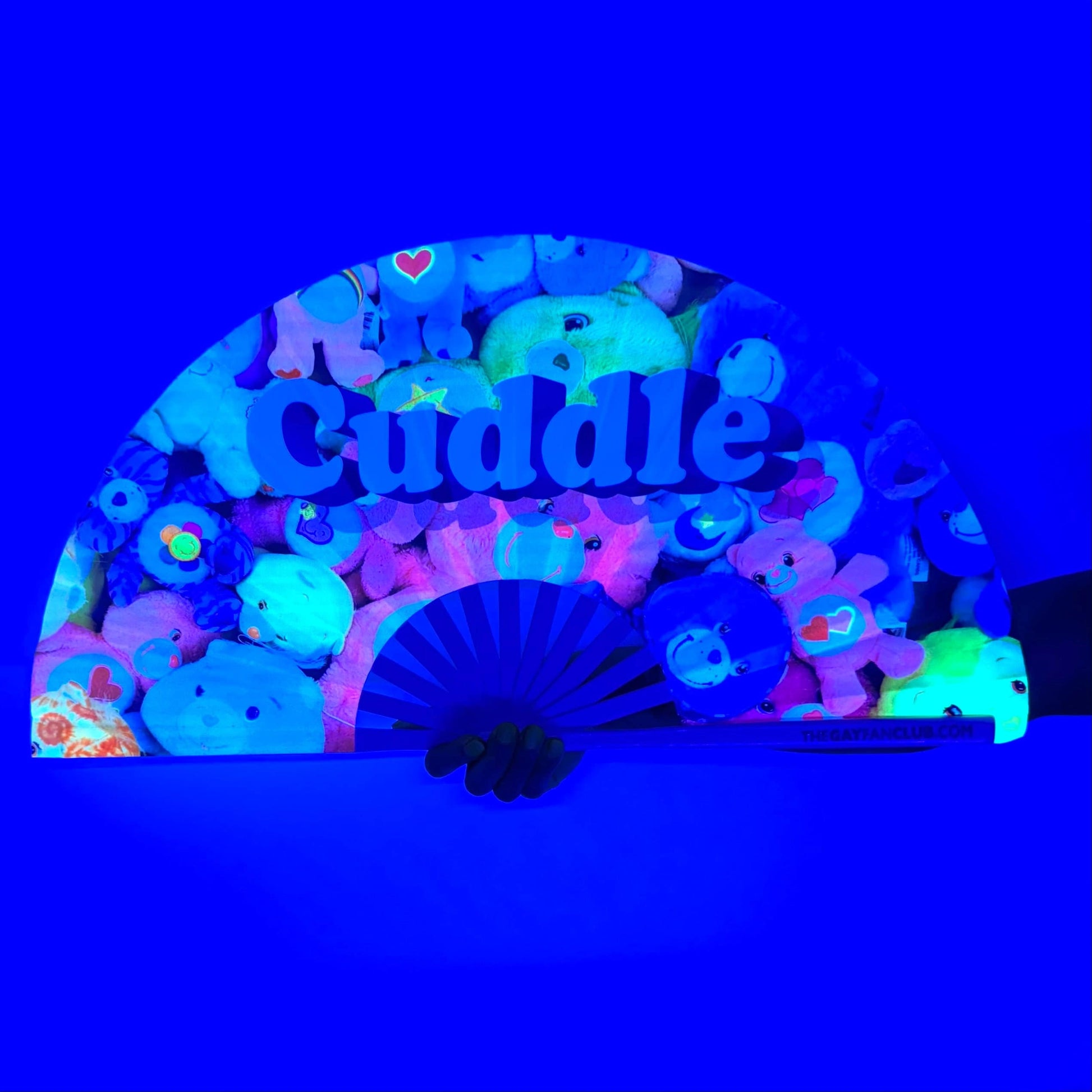 Clack Hand Fan - Cuddle Bear (UV) clack-hand-fan-cuddle-bear-uv-the-gay-fan-club-lifestyle