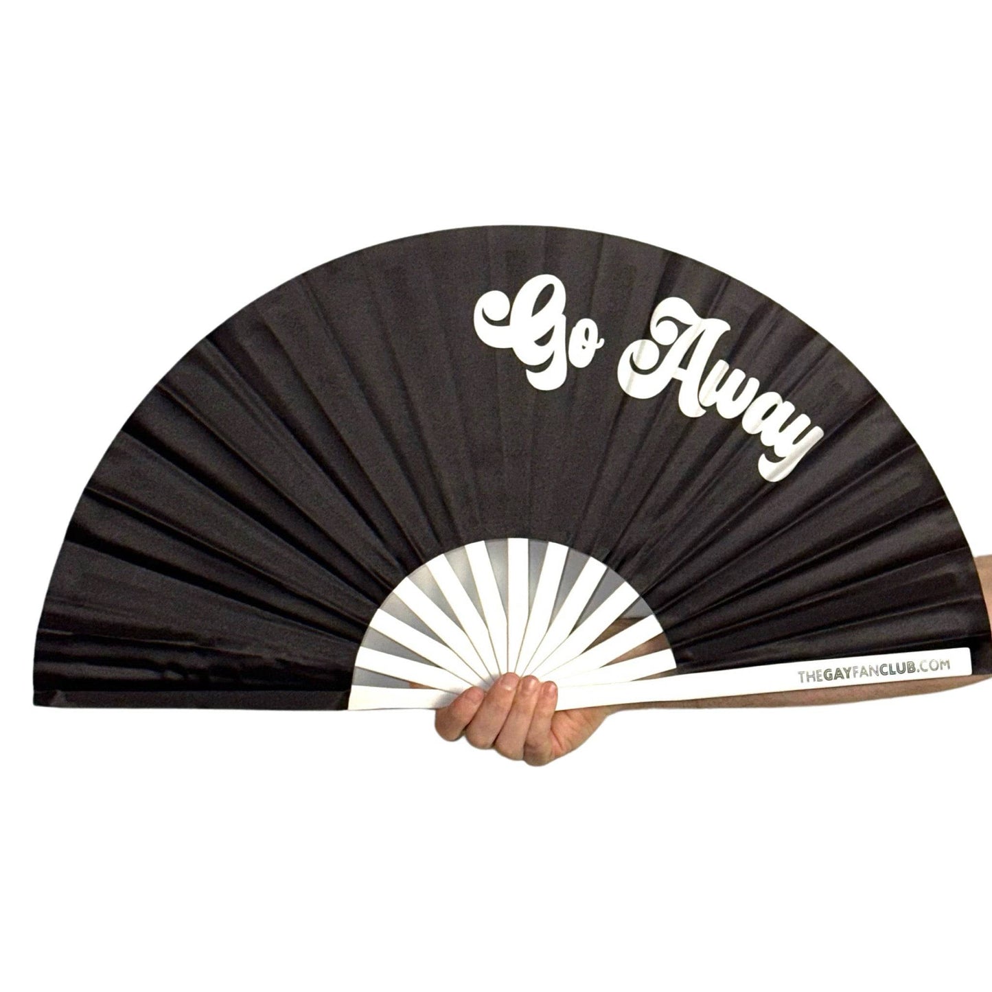 Clack Hand Fan - Go Away clack-hand-fan-go-away-the-gay-fan-club