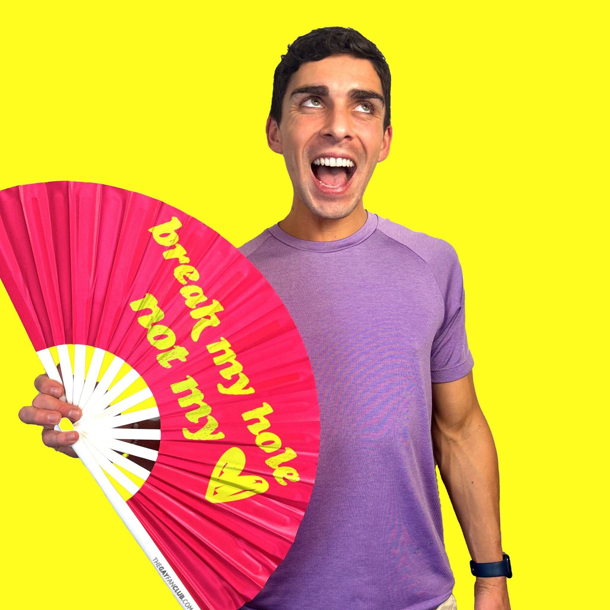 Clack Hand Fan - Heartbreaker (UV) clack-hand-fan-heartbreaker-uv-the-gay-fan-club-lifestyle