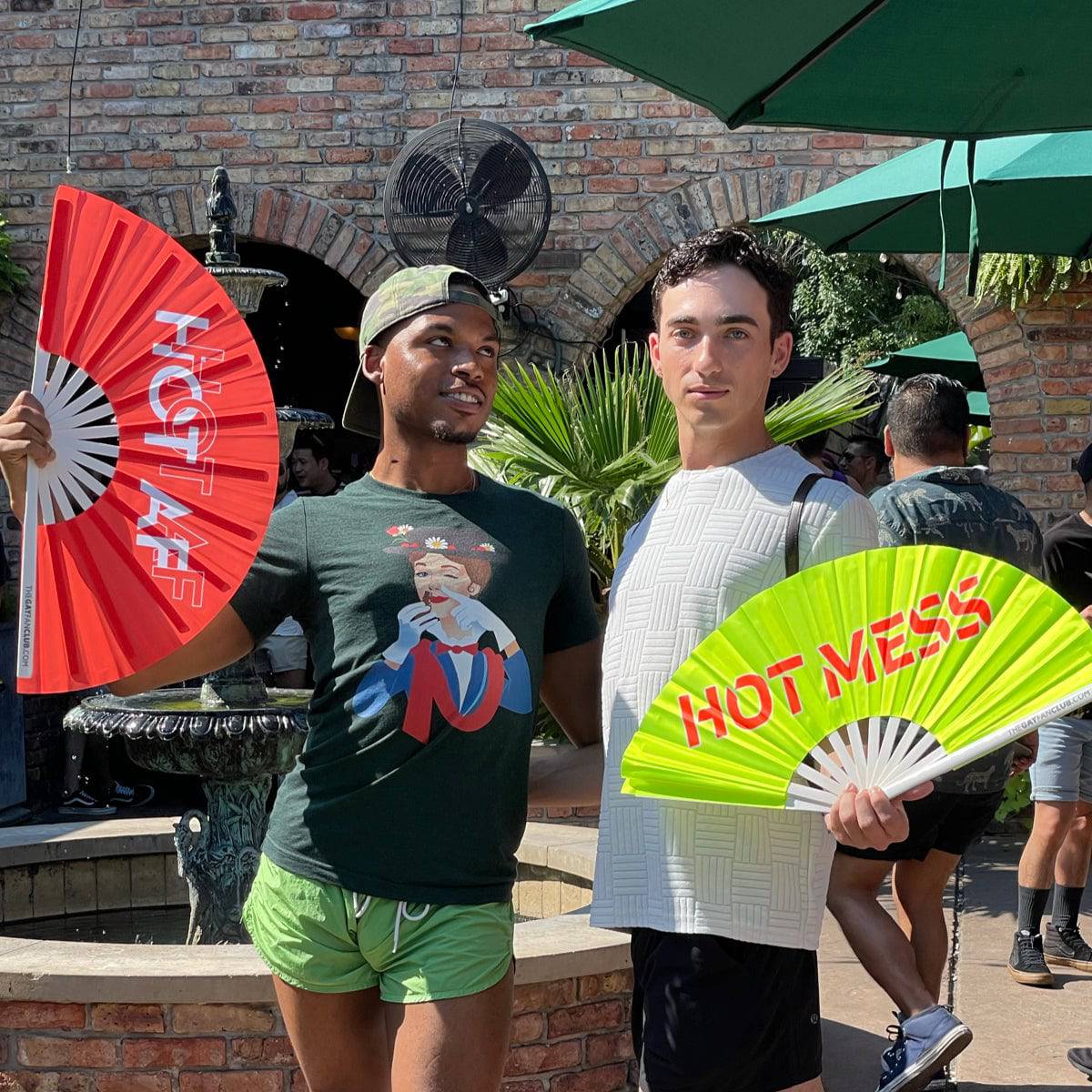 Clack Hand Fan - Hot AF (UV) clack-hand-fan-hot-af-uv-the-gay-fan-club-lifestyle