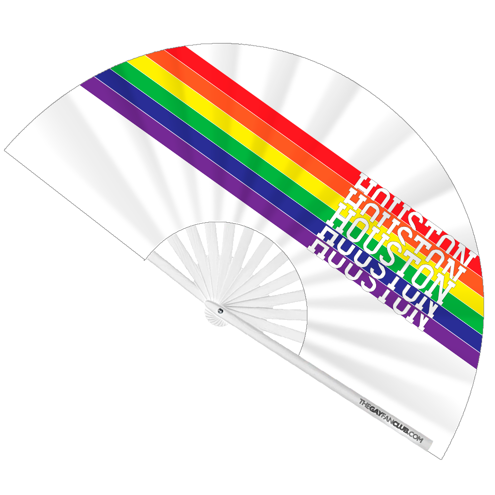 Clack Hand Fan - Houston Pride clack-hand-fan-houston-pride-front Hand Fan