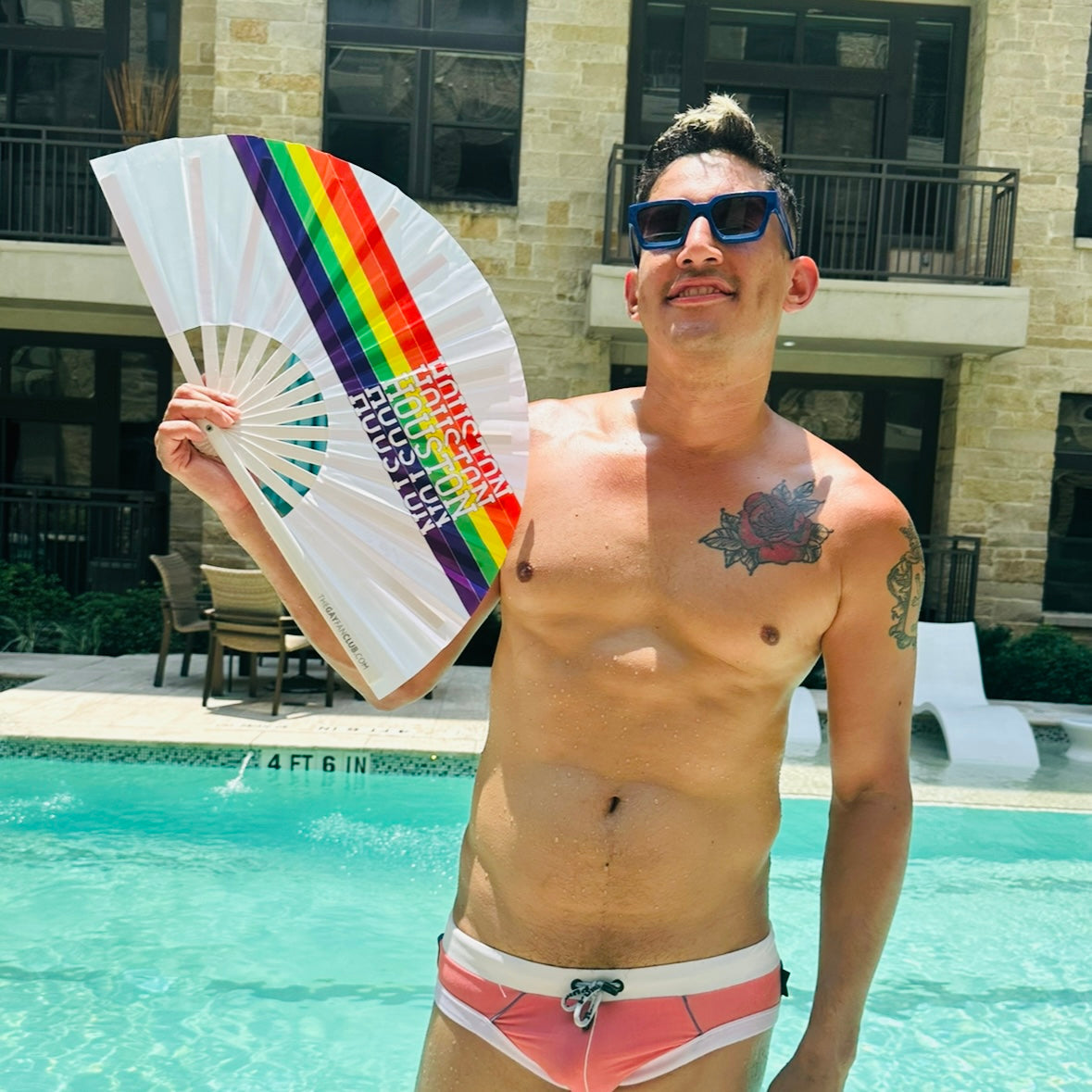 Clack Hand Fan - Houston Pride clack-hand-fan-houston-pride Hand Fan