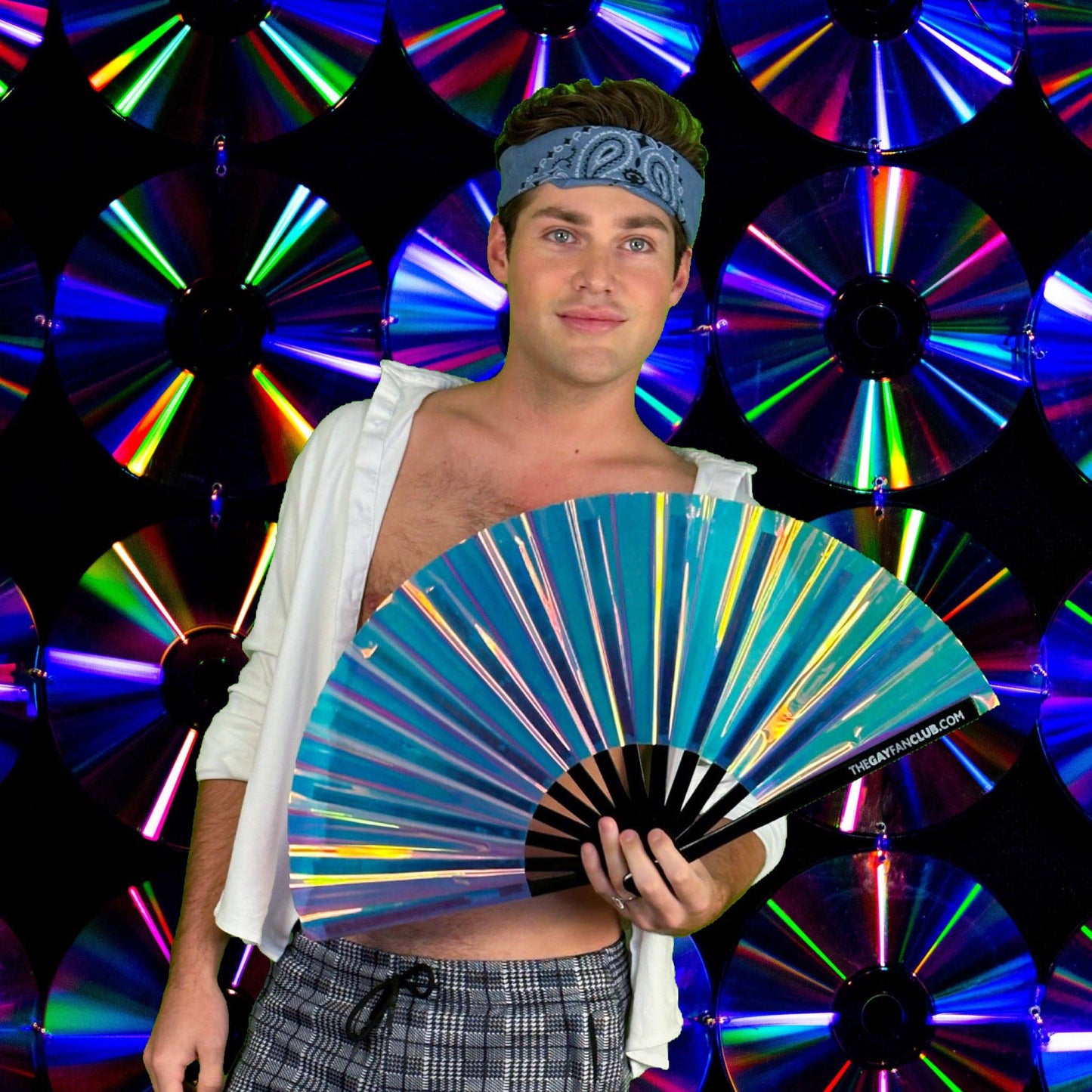 Clack Hand Fan - Iridescence clack-hand-fan-iridescence-the-gay-fan-club-lifestyle