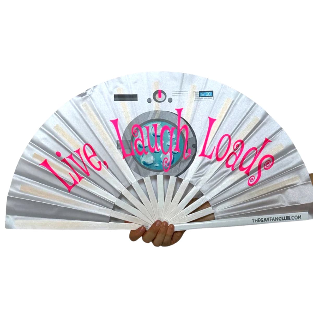 Clack Hand Fan - Live Laugh Loads clack-hand-fan-live-laugh-loads-the-gay-fan-club